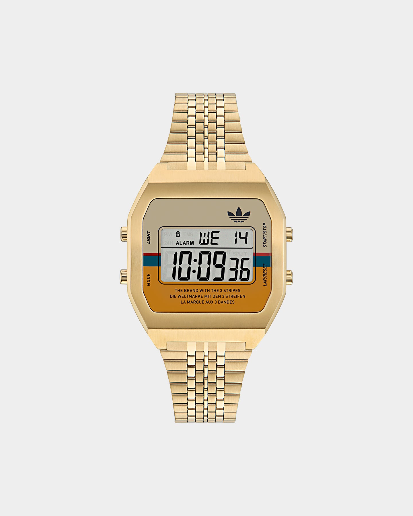 Adidas Digital Two Watch Gold - Stylish Unisex Sports Watch with Alarm & Stopwatch - Perfect for Running, Gym & Outdoor Activities
