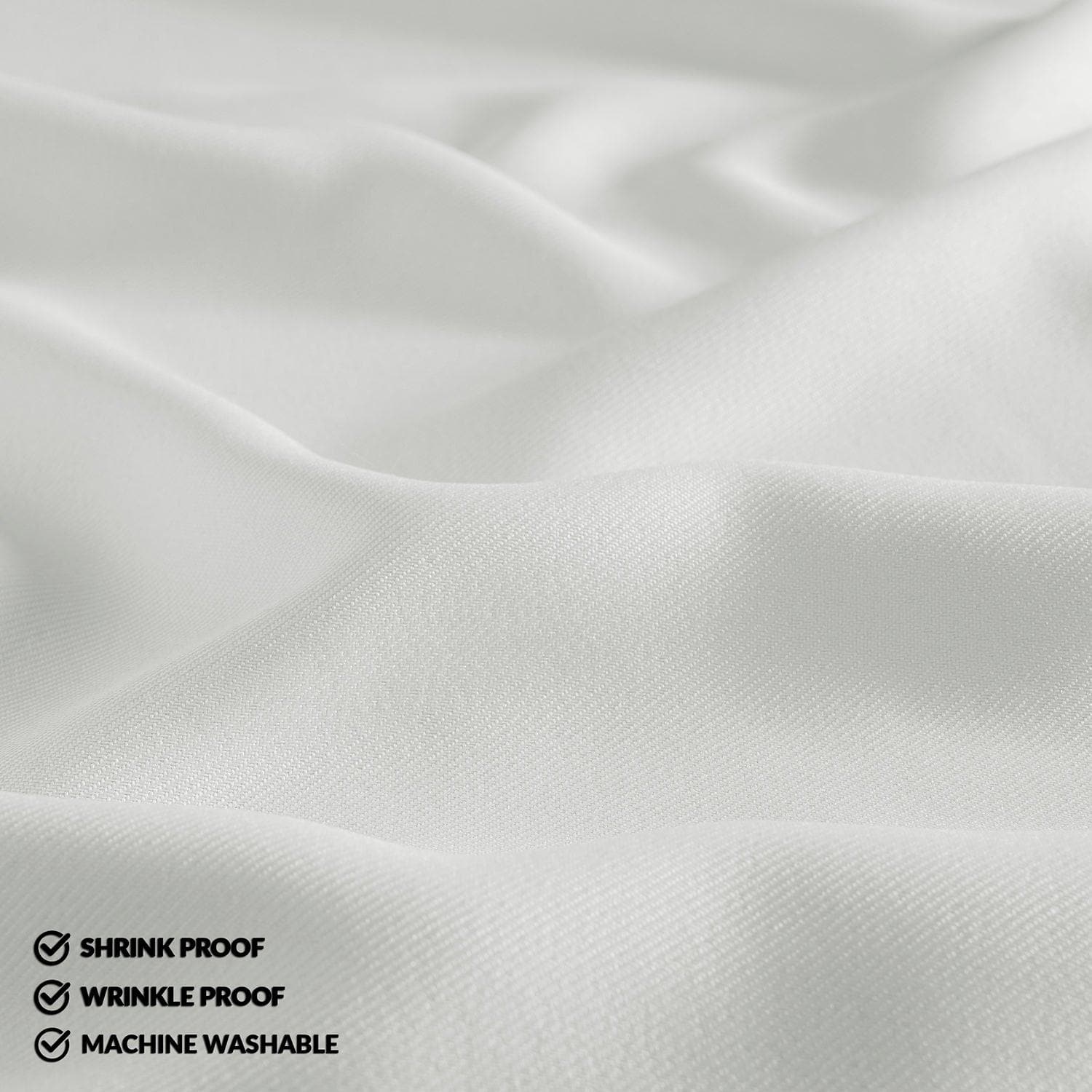 Premium Off-White Performance Twill Tablecloth - Stain & Wrinkle Resistant - Perfect for Weddings, Parties & Fine Dining (60