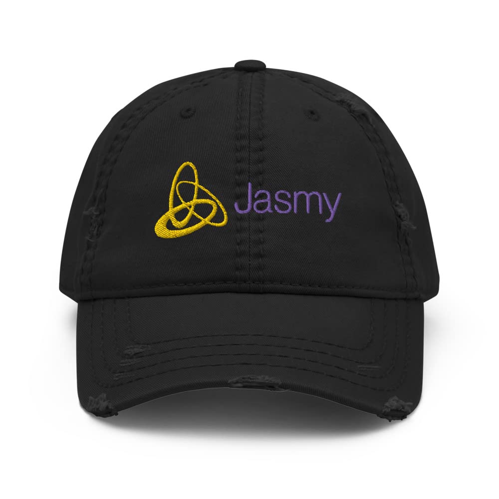 Jasmy Crypto Hat for Coin Investors - Distressed Dad Cap - Perfect for Cryptocurrency Enthusiasts & Blockchain Events