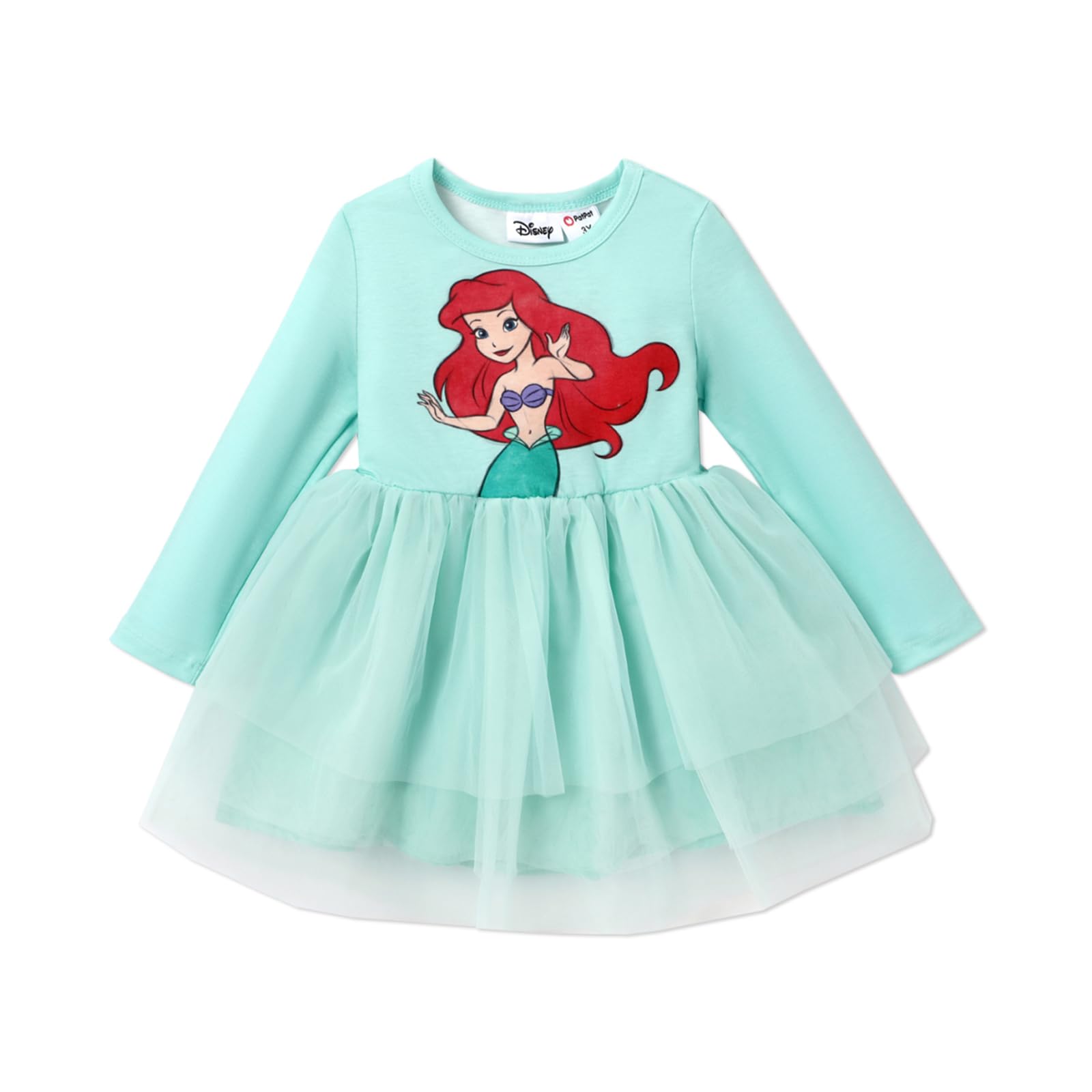 Disney Princess Rapunzel & Belle Tutu Dress for Toddler Girls - Mesh Overlay Birthday Party Costume | Perfect for Halloween, Dress-Up, and Fairy Tale Themed Parties