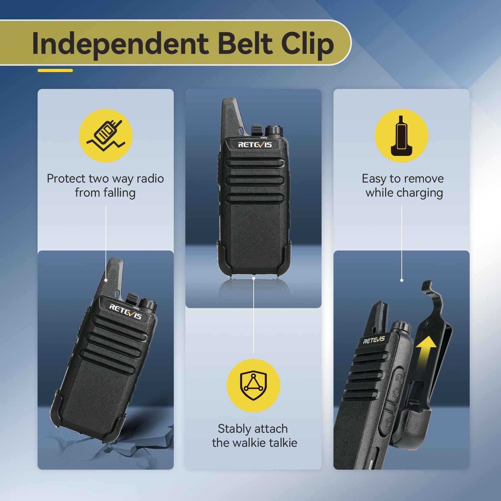 Retevis RT22 Long Range Walkie Talkies for Adults (10 Pack) - 10 Way Gang Charger, Charging Progress Bar, Removable Card Slot | Compact Two Way Radios for Warehouse, Factory, Construction Site & Outdoor Adventures