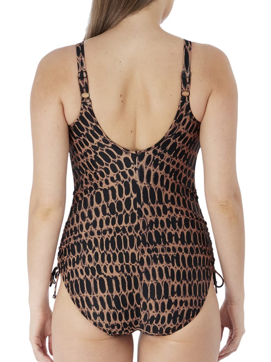 Fantasie Kotu Underwire One-Piece Swimsuit 34F Copper - Perfect for Beach Vacations, Pool Parties & Summer Getaways
