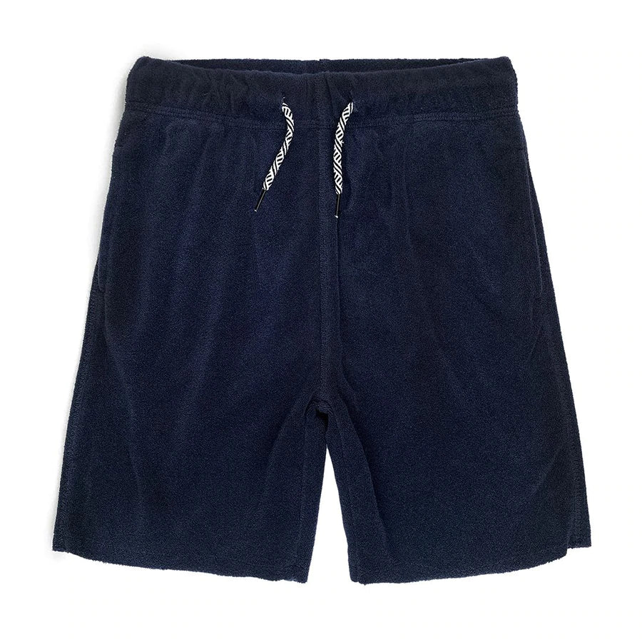 Appaman Terry Shorts for Men - Soft Cotton Comfort Shorts in Peacoat Blue | Casual Summer Wear, Beach Outfits & Lounge Shorts