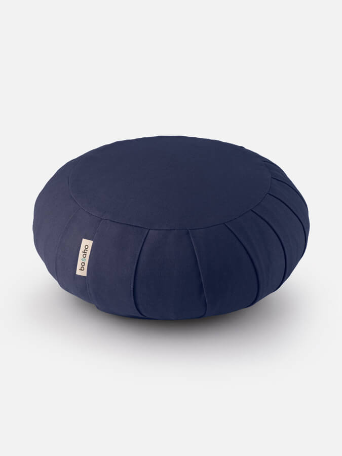 Basaho Classic Zafu Meditation Cushion - Round Buckwheat Filled Yoga Pillow for Zen Sitting, Meditation & Floor Seating - Perfect for Home, Studio & Mindfulness Practice