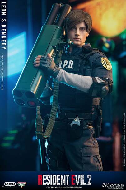 Damtoys 1/6 Scale Resident Evil 2 RE2 Leon S. Kennedy Action Figure DMS030 - Collectible Model for Horror Game Fans & Display