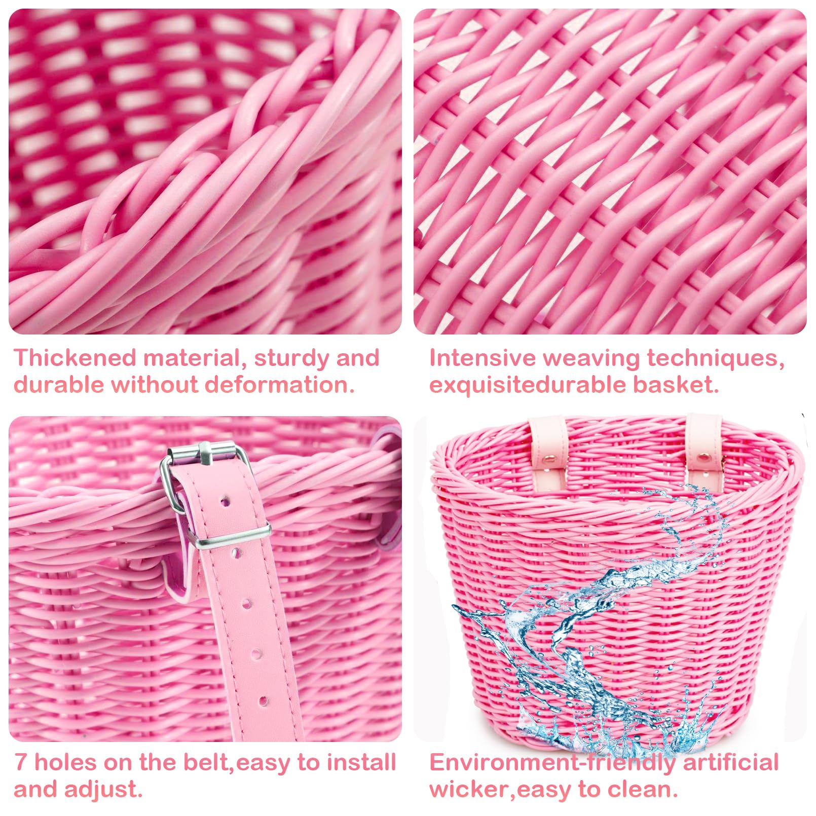 **Kids Bike Basket - Front Handlebar Bicycle Basket for Boys & Girls with Bell - Perfect for School, Park Rides & Scooter Accessories**