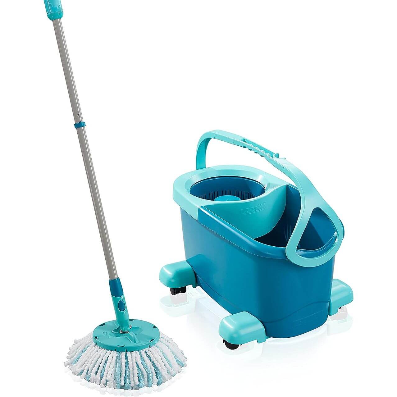 Leifheit Replacement Mop Head 2-Pack - Compatible with Twist Mop - Durable & Washable Microfiber Pads for Deep Cleaning Floors - Ideal for Hardwood, Tile & Laminate Surfaces