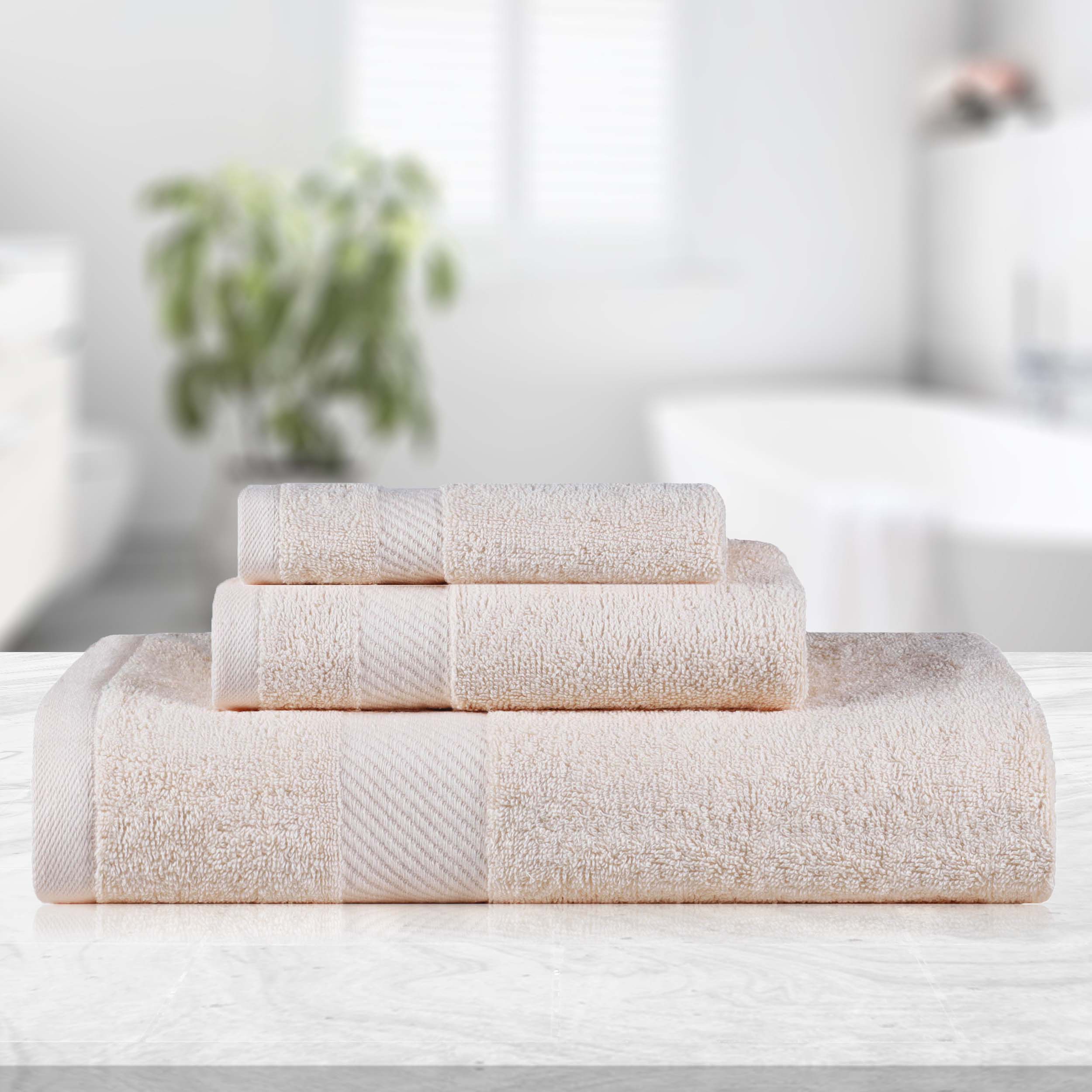 Premium Egyptian Cotton Quick-Drying 3-Piece Bath Towel Set - Ultra Soft & Absorbent for Spa, Gym & Luxury Home Use