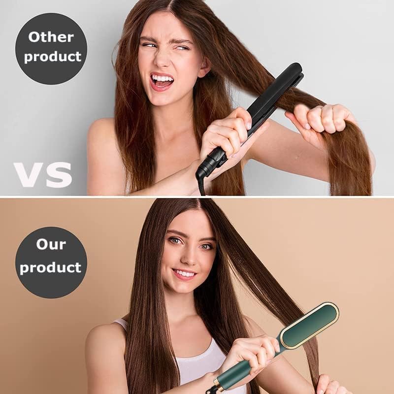 Beauty Nagar Hair Straightener Comb Brush for Women - PTC Heating Electric Styling Brush with 5 Adjustable Temperature Settings, 20s Fast Heat Up (Multicolored) - Perfect for Home Use, Travel & Salon Styling
