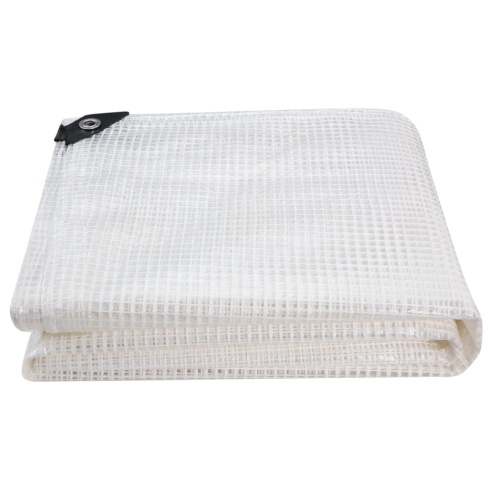 Heavy Duty 14 Mil Clear Waterproof Greenhouse Tarp - UV Resistant Polyethylene Cover with Reinforced Grommets (30x40ft) for Gardening, Farming, Nursery & Outdoor Plant Protection - Perfect for Season Extension, Frost Protection and Hydroponic Growing