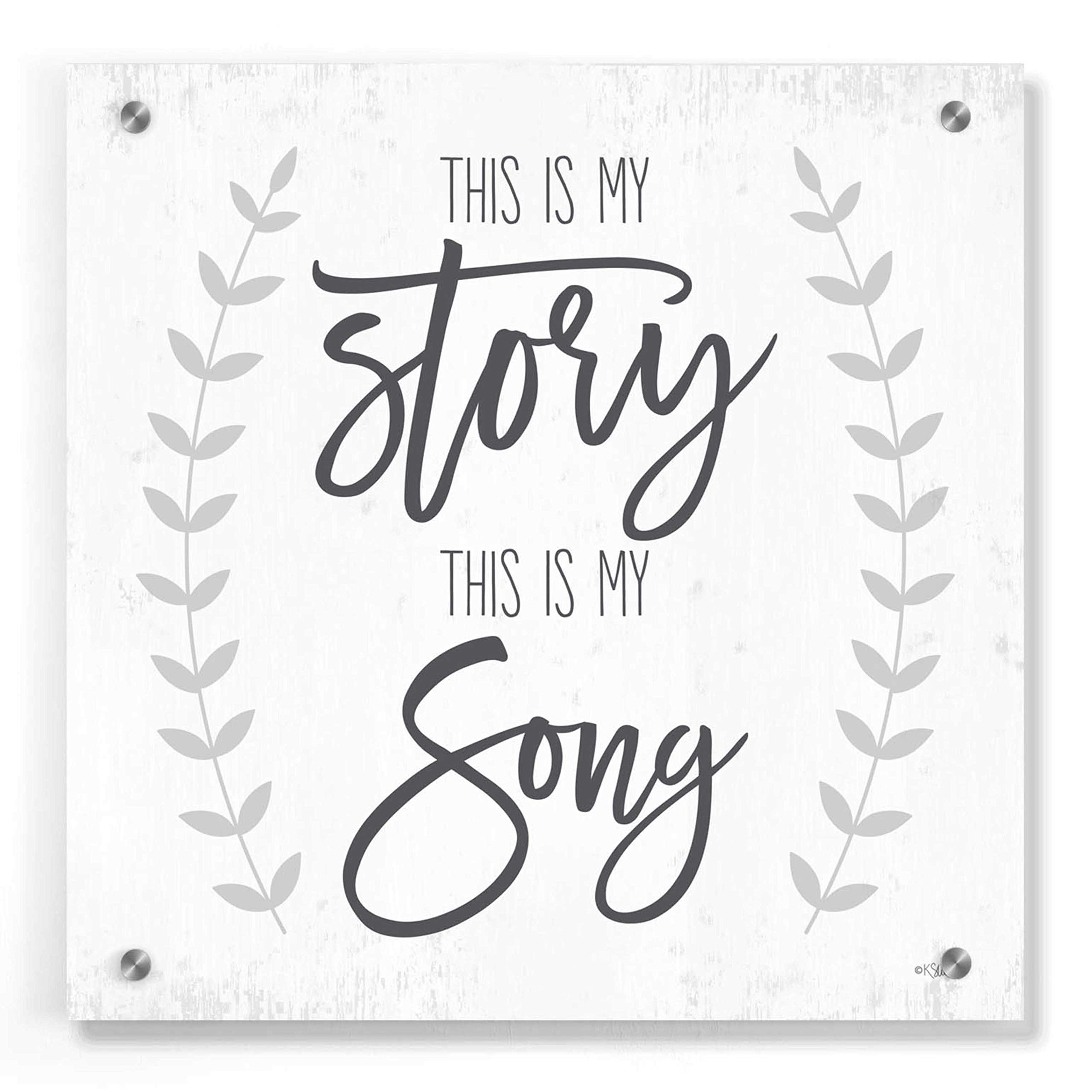 Epic Abstract Acrylic Glass Wall Art 'This is My Story I' by Kate Sherrill - 36x36 Inches Modern Home Decor for Living Room, Bedroom & Office