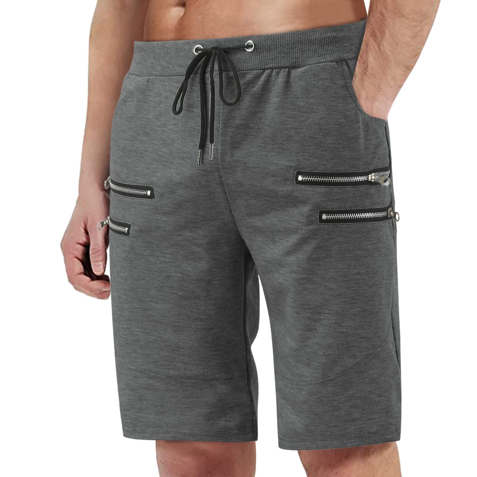 LindoMaker Men's Casual Summer Cotton Shorts - Regular Fit, Lightweight, Breathable for Hiking, Running, Sports & Fitness | Perfect for Outdoor Activities, Gym Workouts and Everyday Wear