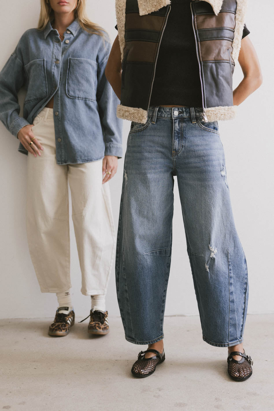 Lex Barrel Jeans in Ivory - High Waist Distressed Denim Pants for Women | Perfect for Casual Outfits, Date Nights & Street Style Looks (Final Sale)