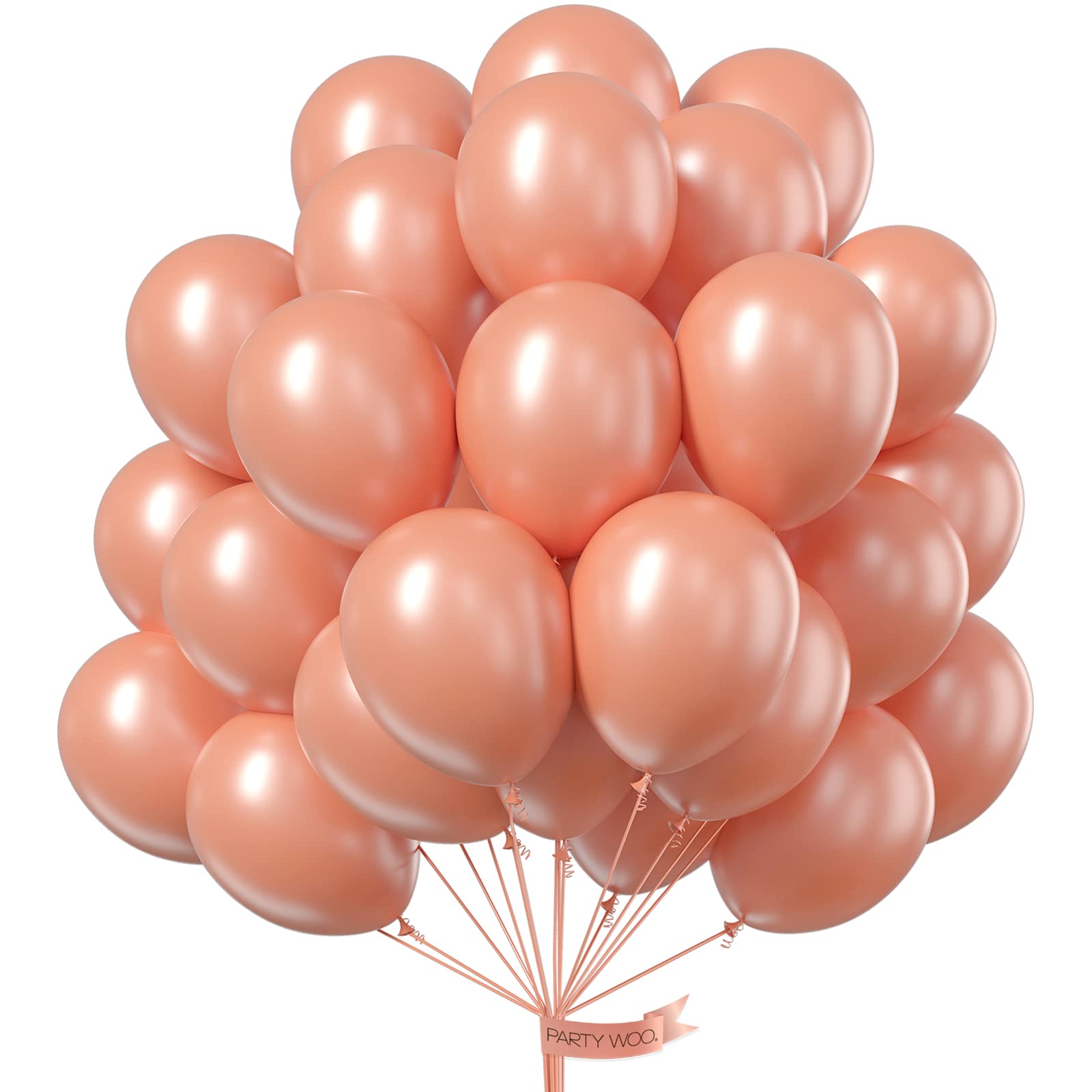 50 Pcs 12 Inch Rose Gold Pearl Latex Balloons for Party Decorations - Elegant Balloon Garland Arch Kit for Birthday, Wedding, Baby Shower & Anniversary Celebrations - Perfect for Indoor & Outdoor Events
