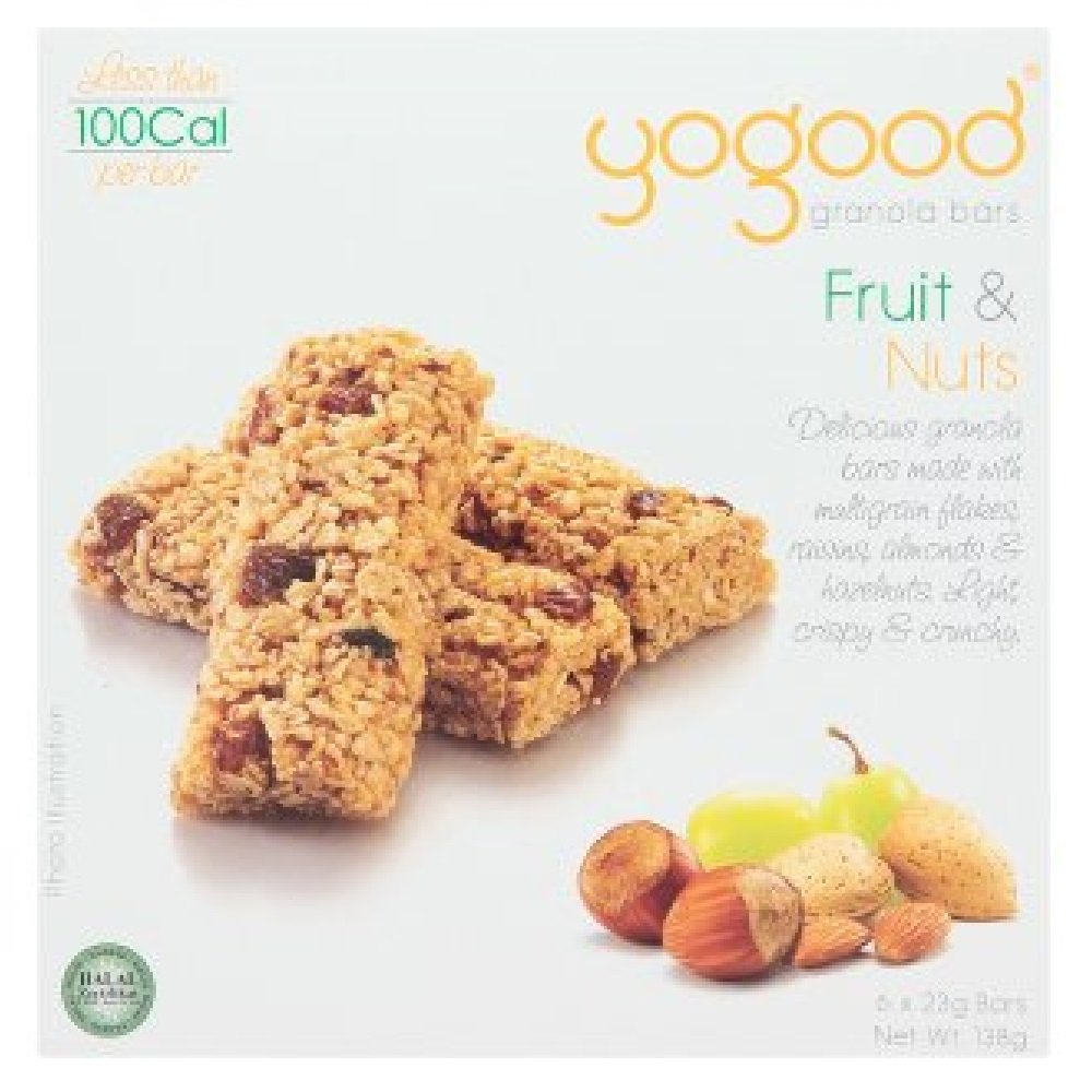 Yogood Muesli Bars 23g - Fruit & Nuts Granola Snack Pack (72 Bars) | Healthy Breakfast & On-the-Go Energy Bars for Hiking, Office & School Lunch