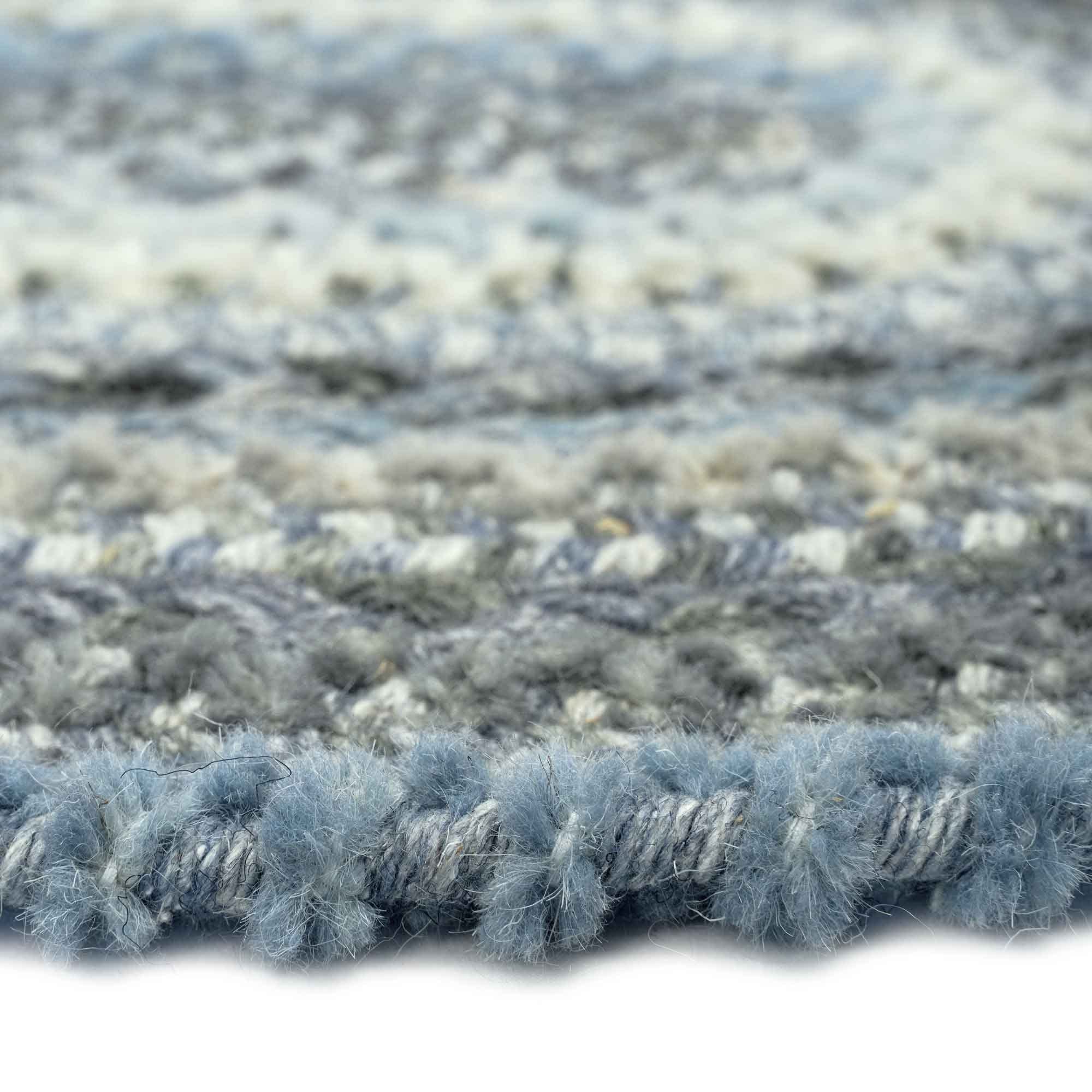 Capel Rugs Harborview Oval Braided Rug 3' x 5' Blue - Non-Slip Handwoven Cotton Rug for Living Room, Bedroom & Entryway Decor