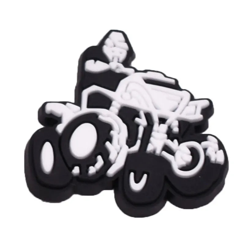 Skull Shoe Charms for Crocs - Punk Badge Pins for Unisex Sandals & Jeans Decoration - Christmas Gifts & Wholesale Shoe Accessories - Perfect for Gothic Fashion & DIY Outfit Customization