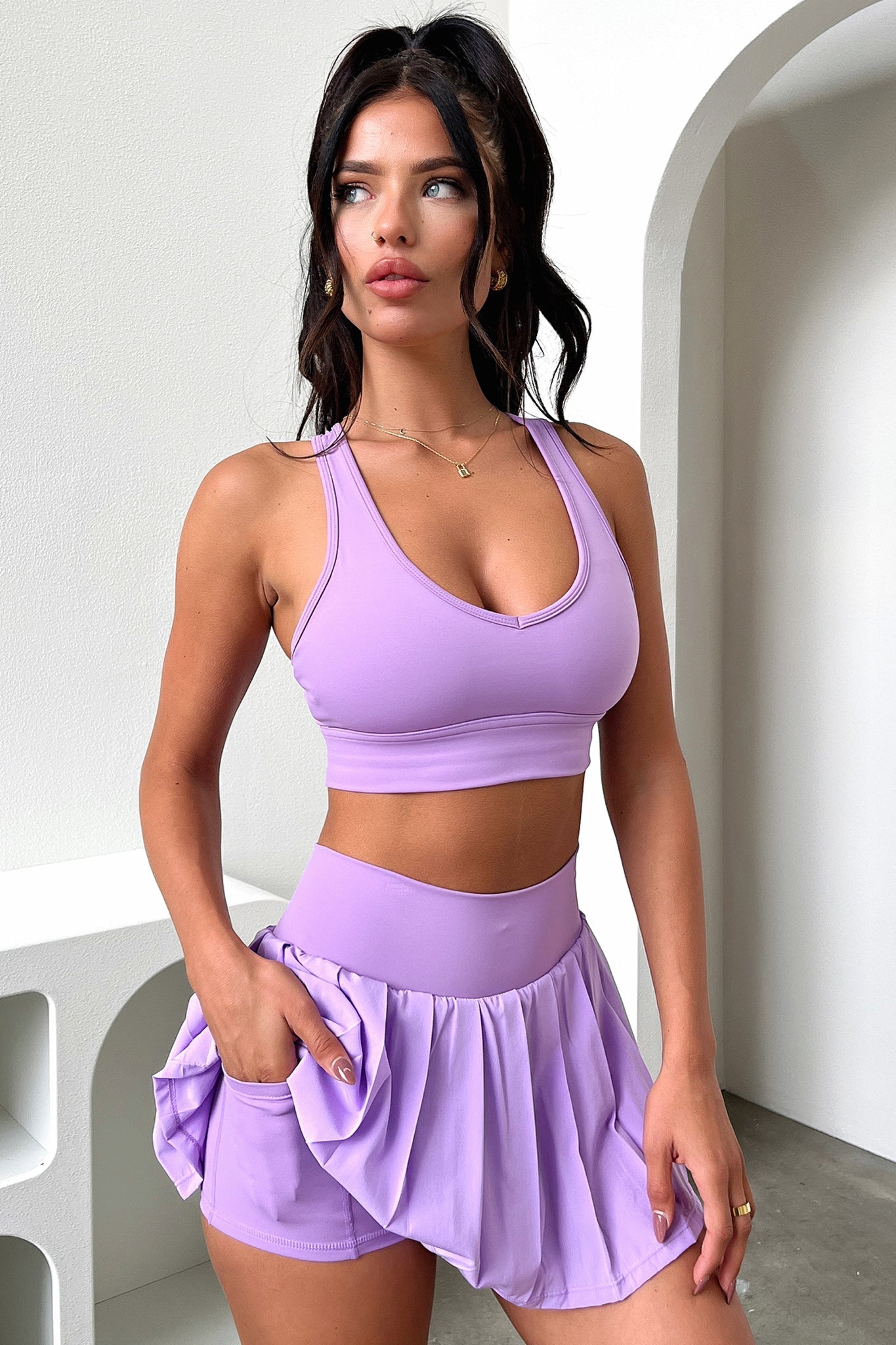 Alani High Support Sports Bra for Women - Purple | Workout, Running, Yoga & Gym Essentials