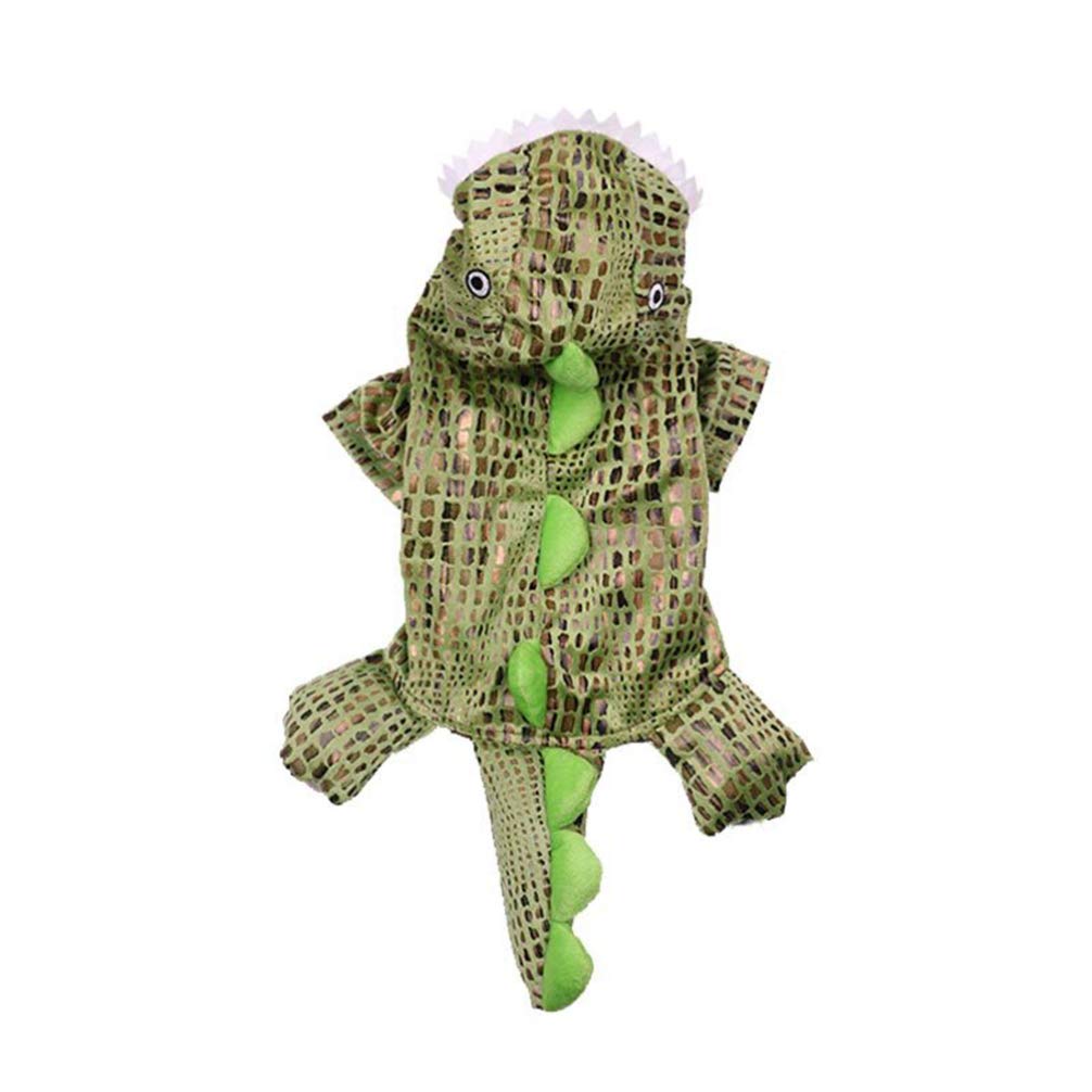 POPETPOP Halloween Dog Costume - Crocodile Puppy Outfit for Small Dogs, Size L | Pet Party Dress & Fun Photo Prop