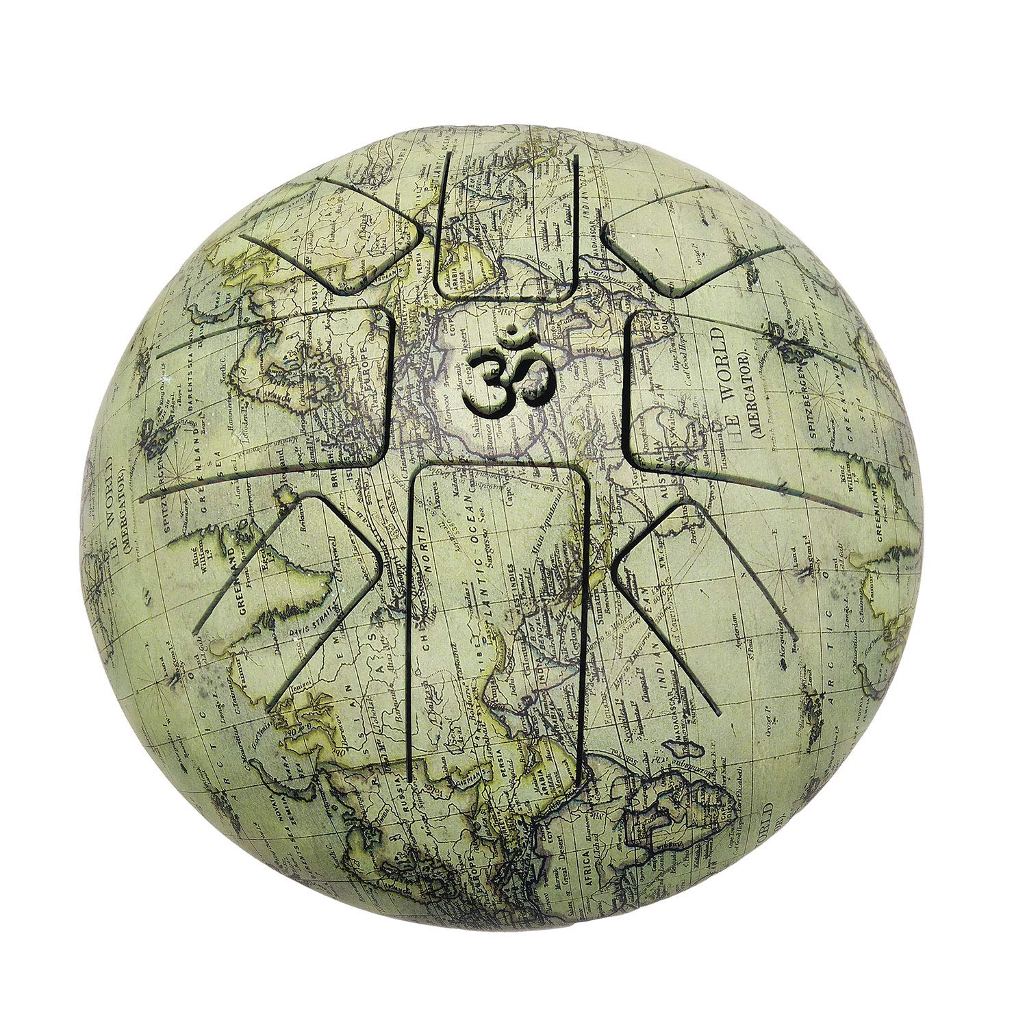 OM Tongue Drum 9 Inch - Steel Tank Drum Handpan Percussion Instrument with Carry Bag & Mallets (Light Green) | Perfect for Meditation, Yoga, Music Therapy & Relaxation