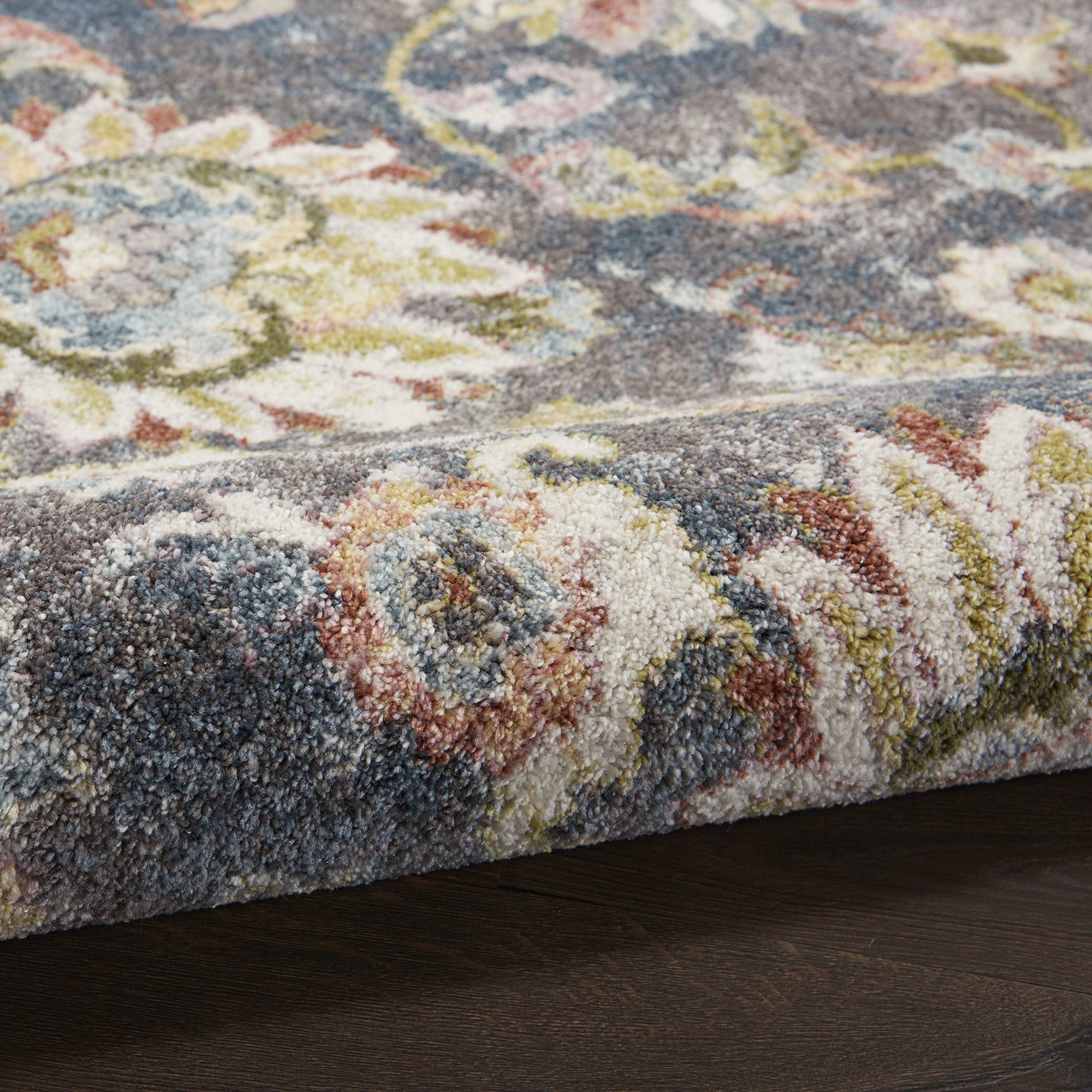 Nourison Juniper Floral Charcoal Multi 7'10