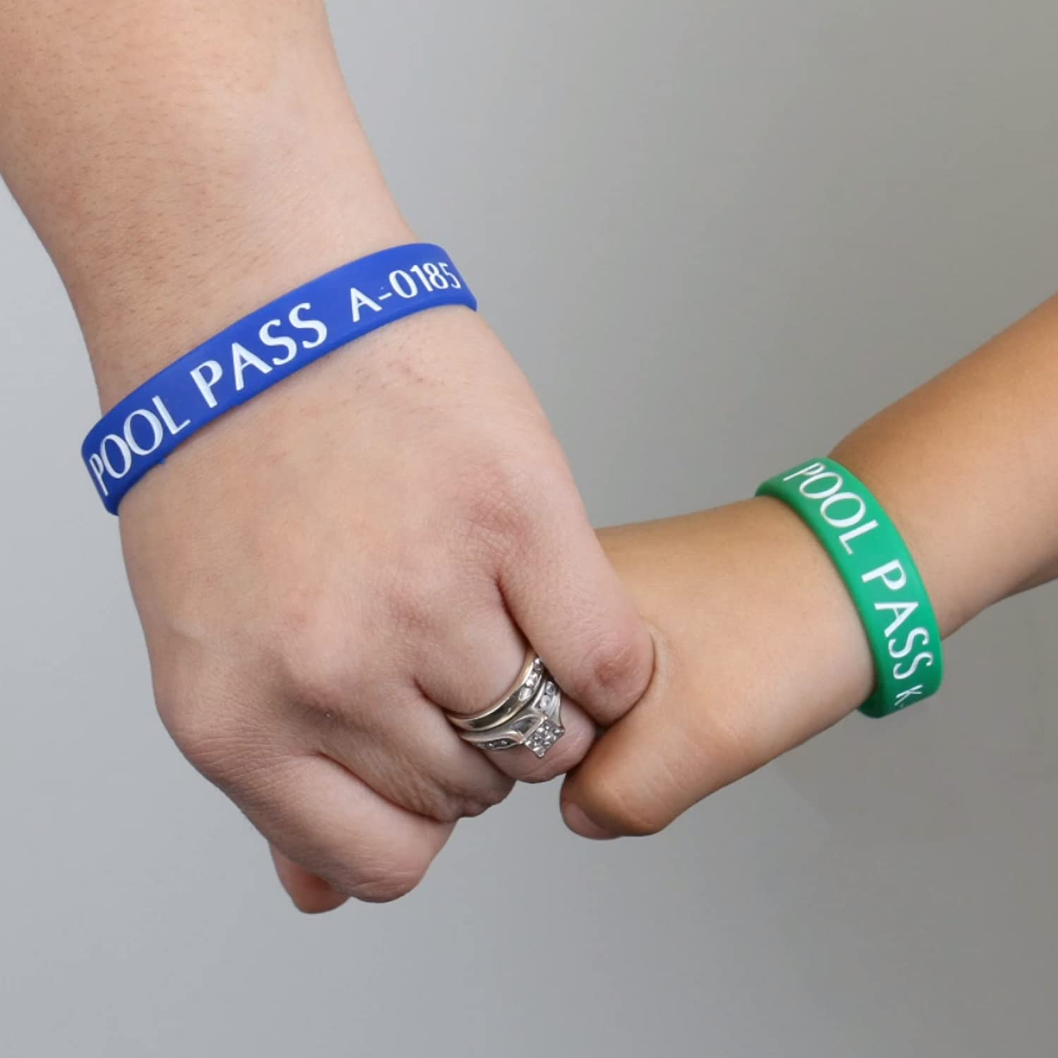 SmartSign Kids Pool Pass Silicone Wristbands - Waterproof & Durable Swim ID Bracelets for Children | Perfect for Summer Camps, Swim Lessons & Water Parks