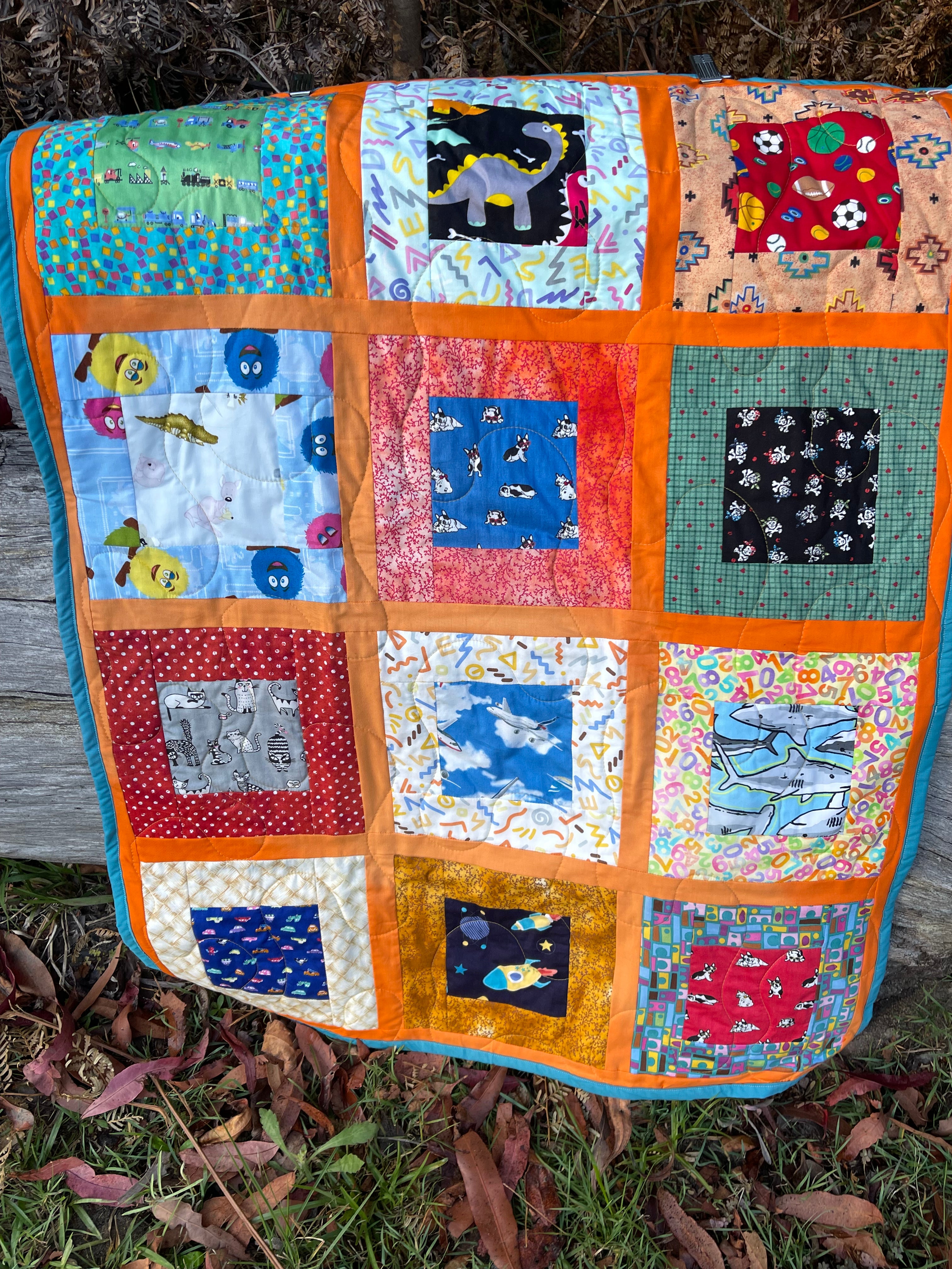 Bright Kids Quilts - Soft & Cozy 27.5 x 36 Inch Toddler Blanket for Boys & Girls | Perfect for Nursery, Daycare & Travel | Machine Washable Baby Bedding