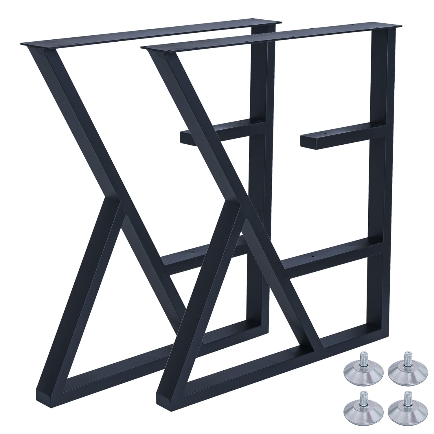 Upgraded 3-Tier Metal Table Legs - Heavy Duty Steel Desk Legs 28