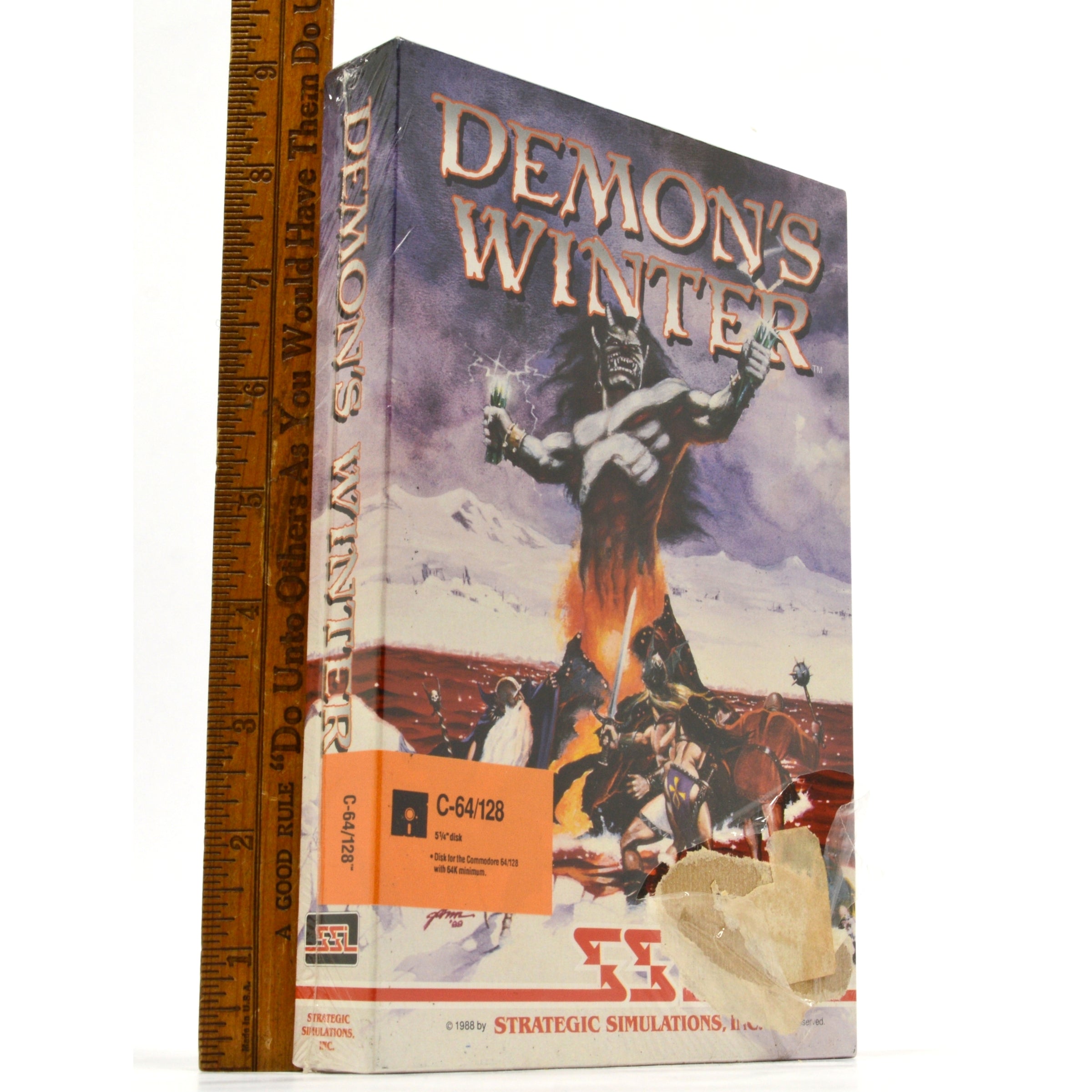 Brand New Sealed COMMODORE C64/128 Game - DEMON'S WINTER Rare Demo Copy - Vintage Computer Game Collectible for Retro Gaming Enthusiasts & Collectors