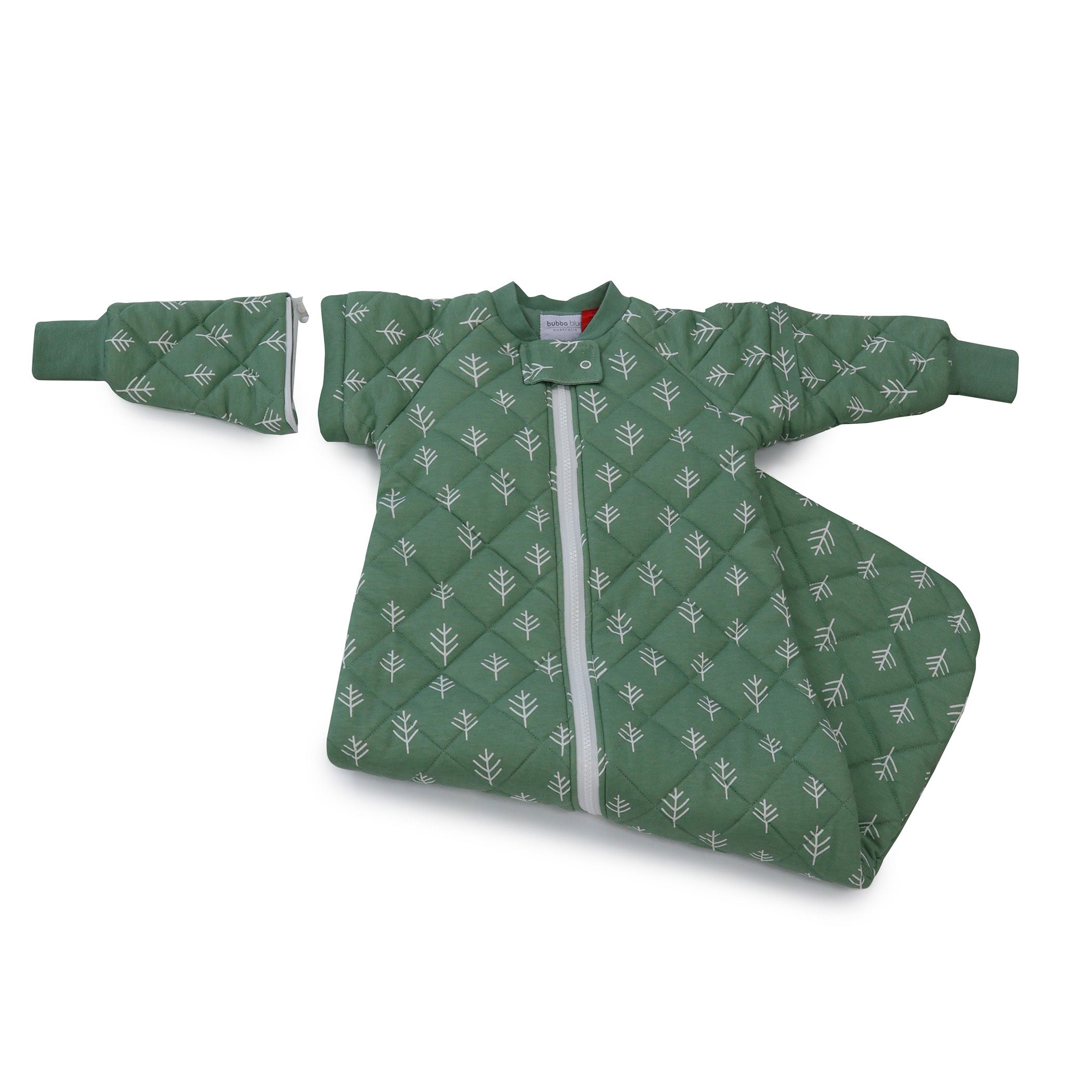 Nordic 3.5 TOG Convertible Baby Sleep Sack - Breathable Cotton Sleeping Bag for Infants & Toddlers (Forest Green) - Perfect for Nursery, Daycare & Travel