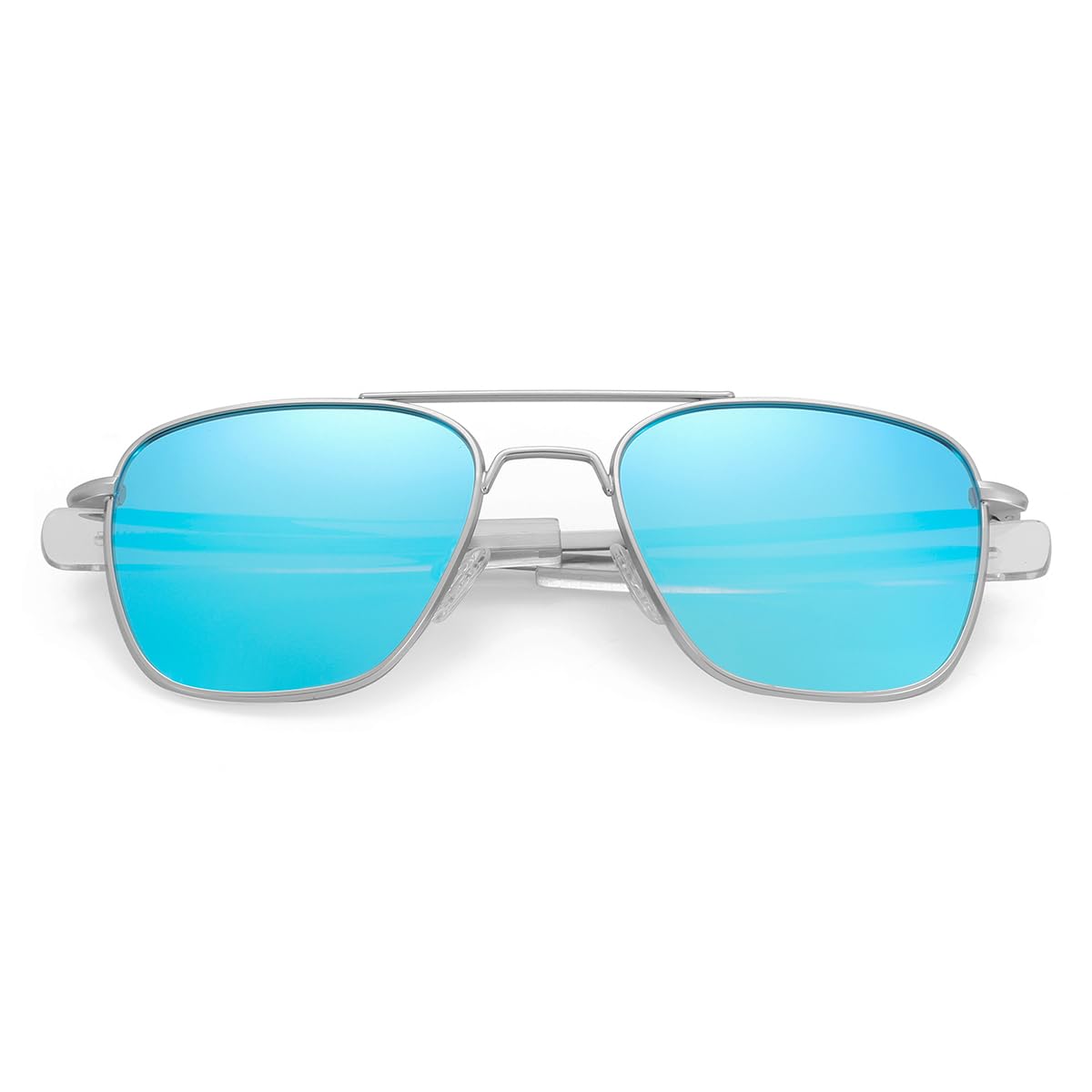 Gleyemor Polarized Square Aviator Sunglasses for Men - Retro Military Tough Guy Style UV Protection Shades for Driving, Fishing & Outdoor Activities