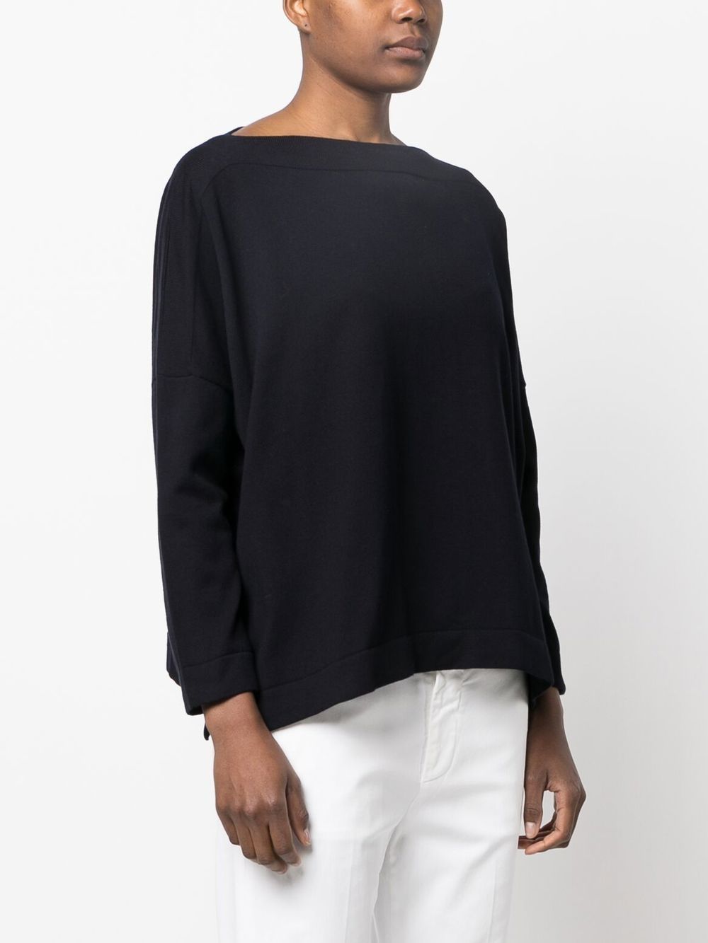 Daniela Gregis Women's Blue Cashmere Sweater - Soft & Cozy Knit Pullover for Fall & Winter Fashion | Perfect for Office, Travel & Casual Outfits