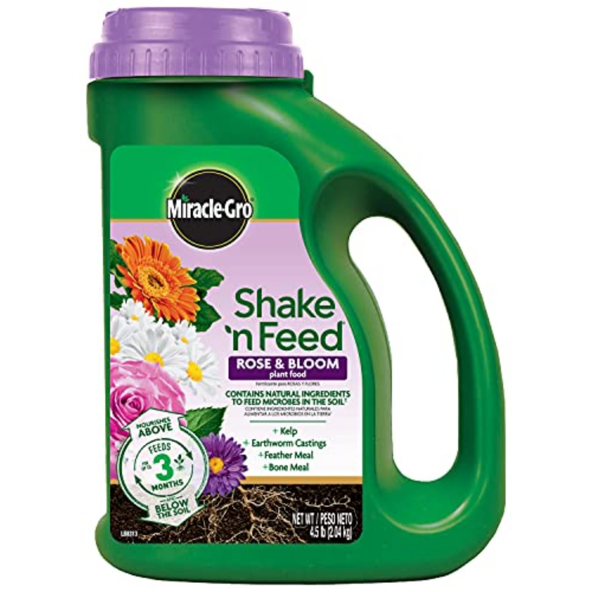 Miracle-Gro Shake 'N Feed Rose & Bloom Plant Food - All Purpose Flower Fertilizer for Roses, Flowers & Shrubs - Perfect for Garden Beds, Potted Plants & Outdoor Landscaping