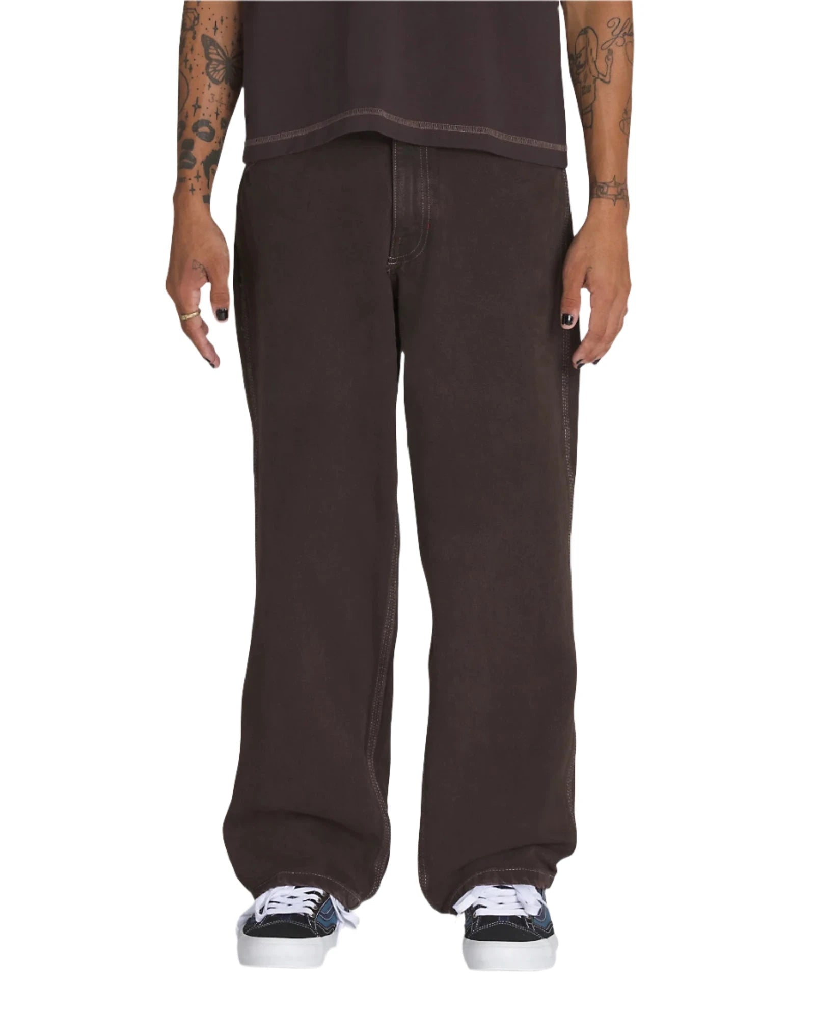 VANS Skate Check 5 Loose Fit Denim Pants for Men - Streetwear Skateboarding Jeans for Casual Wear and Night Out