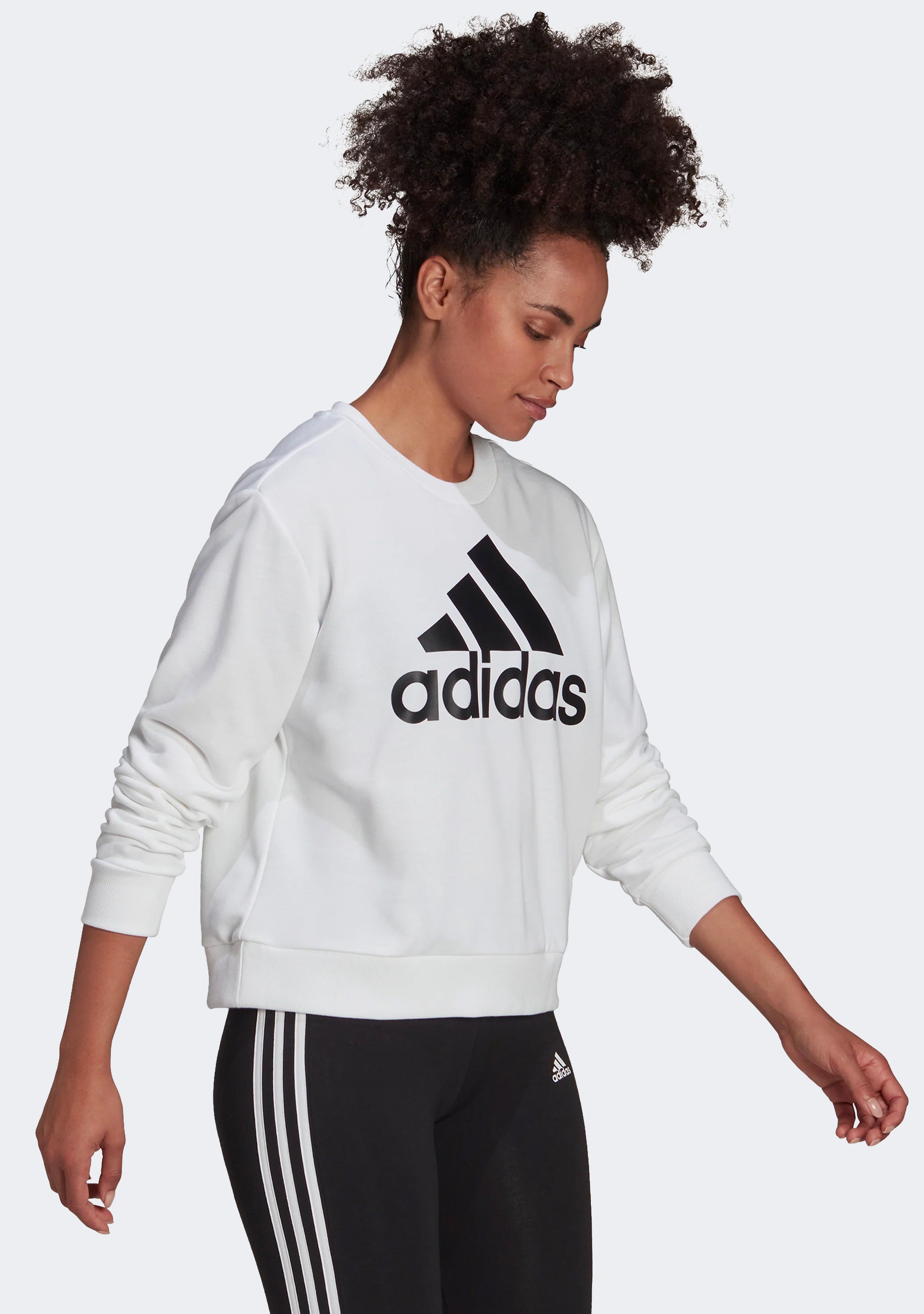 Adidas Women's Essential Logo Loose Fit Sweatshirt | Casual Pullover Hoodie for Gym, Running & Everyday Wear