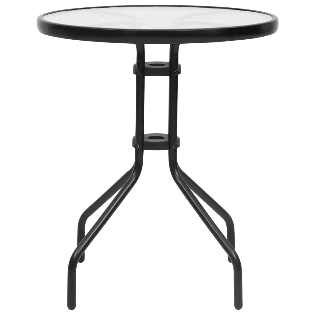 Black Steel Outdoor Patio Table Ø23.6
