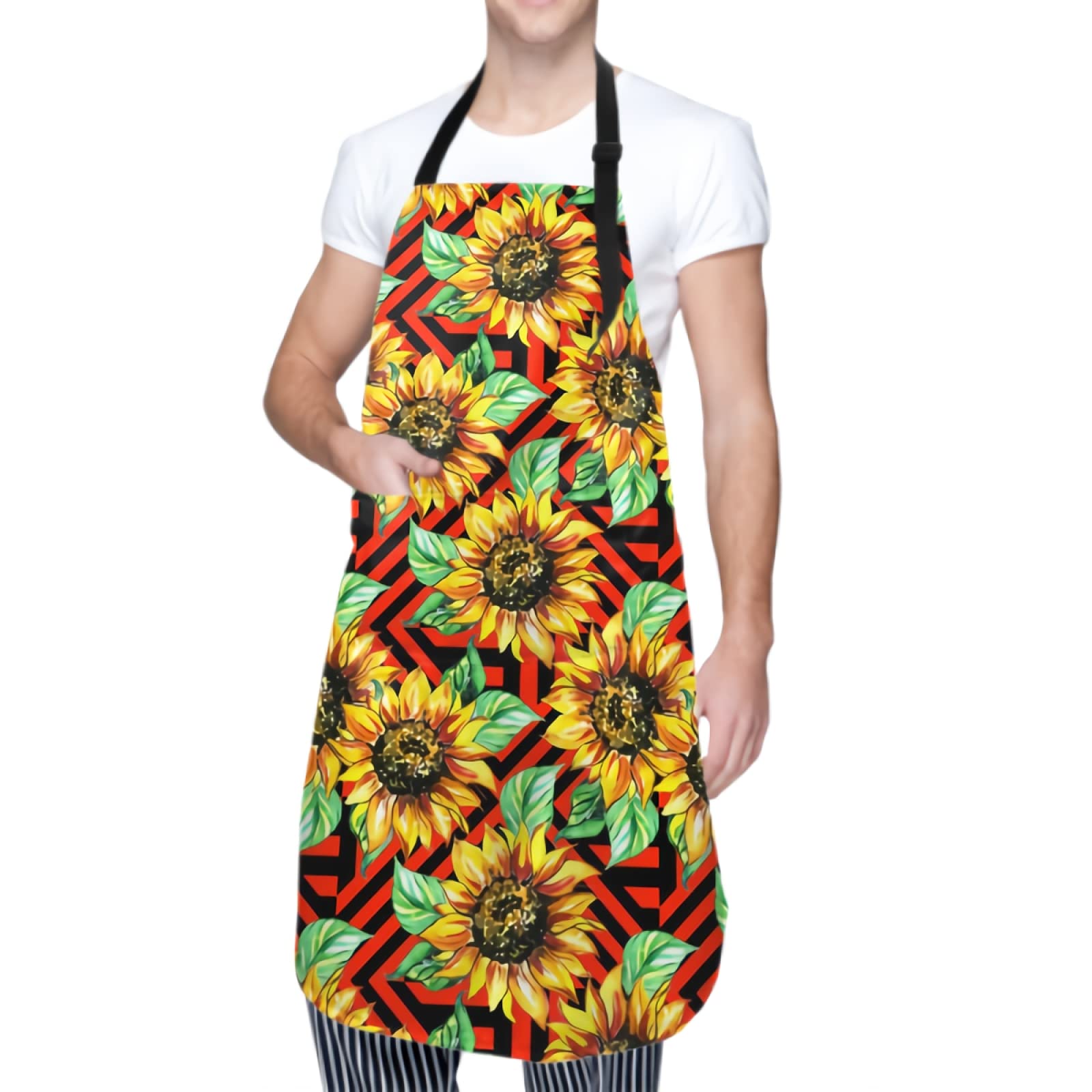 Adjustable Bib Apron with Pockets - Premium Cooking, Baking, BBQ & Art Aprron for Kitchen, Grilling, Painting & DIY Projects