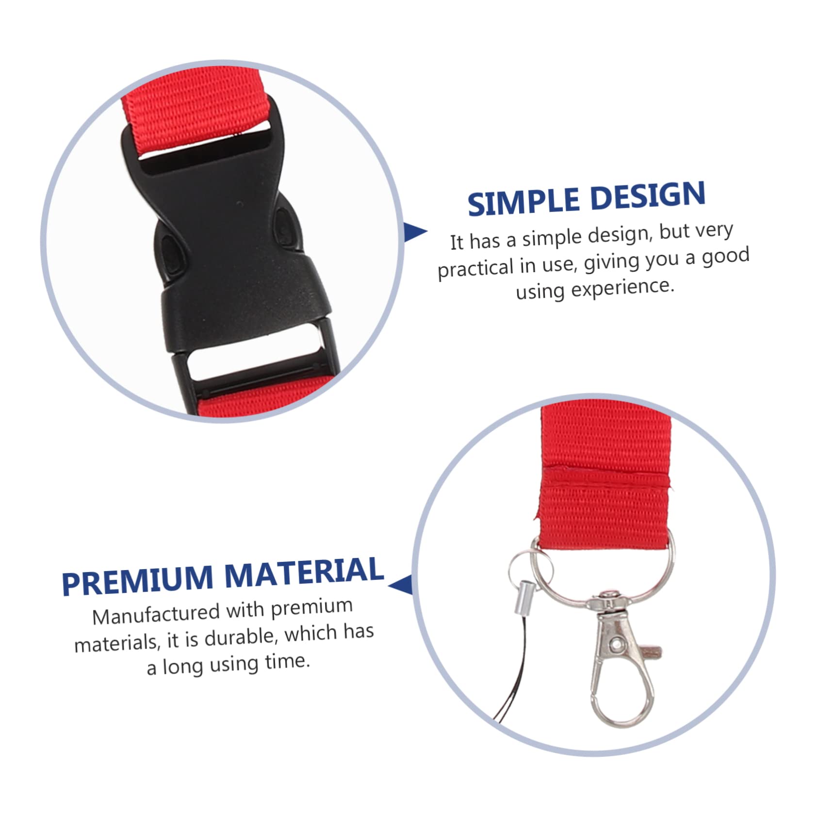 Uonlytech 3-Pack Stylish Phone Lanyard with Keychain - Durable Polyester Neck Strap for Smartphones - Perfect for Work, Travel & Events (6 Pieces)