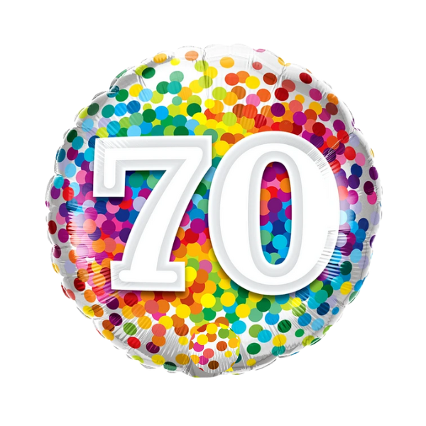 18 Inch Colorful Round Mylar Balloon - Birthday Party Decorations, Baby Shower, Anniversary & Graduation Celebrations