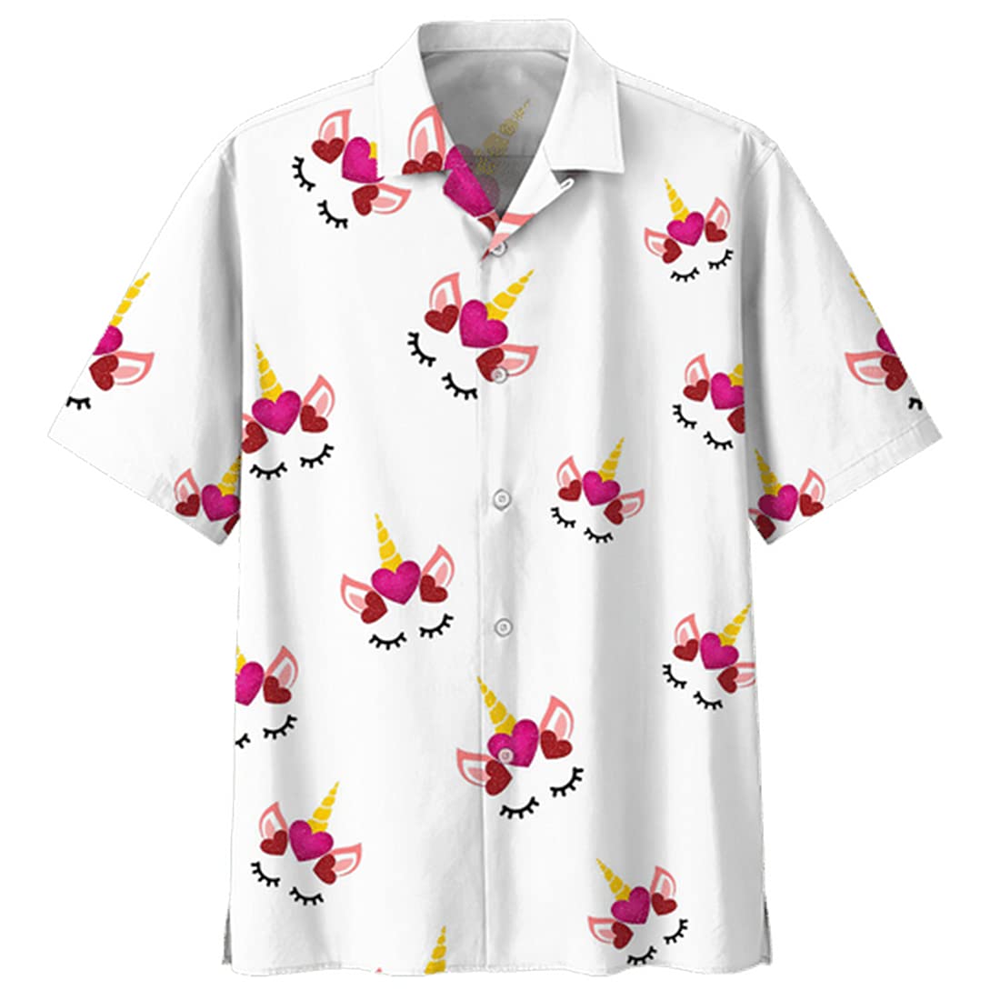 Men's Tropical Unicorn Hawaiian Shirt - Short Sleeve Button Down Hawaiian Shirt for Summer Beach Party, Vacation & Casual Wear | Series 173