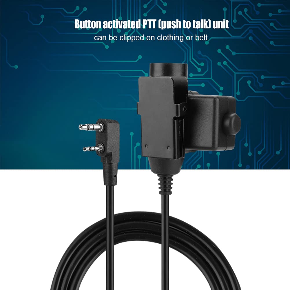 MUNEFE 5R Interface Adapter Cable for U94 P Noise Cancelling Tactical Headsets - Compatible with Military, Aviation, and Communication Headsets - Durable and Reliable for Outdoor, Field, and Professional Use