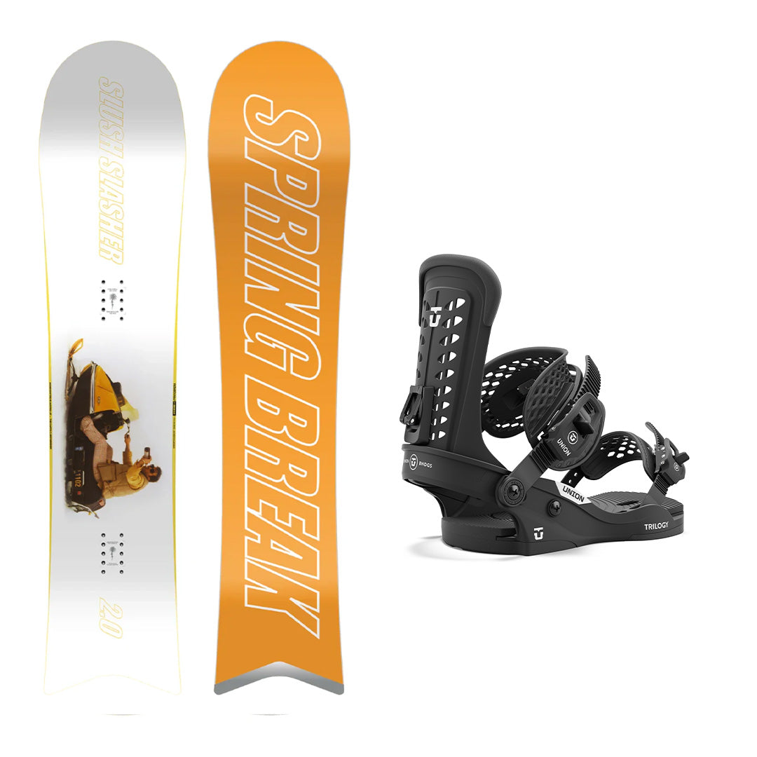 CAPiTA Spring Break Slush Slasher 2.0 Women's Snowboard with Union Trilogy Classic Bindings 2025 - All-Mountain Freestyle Snowboard for Powder & Park Riding