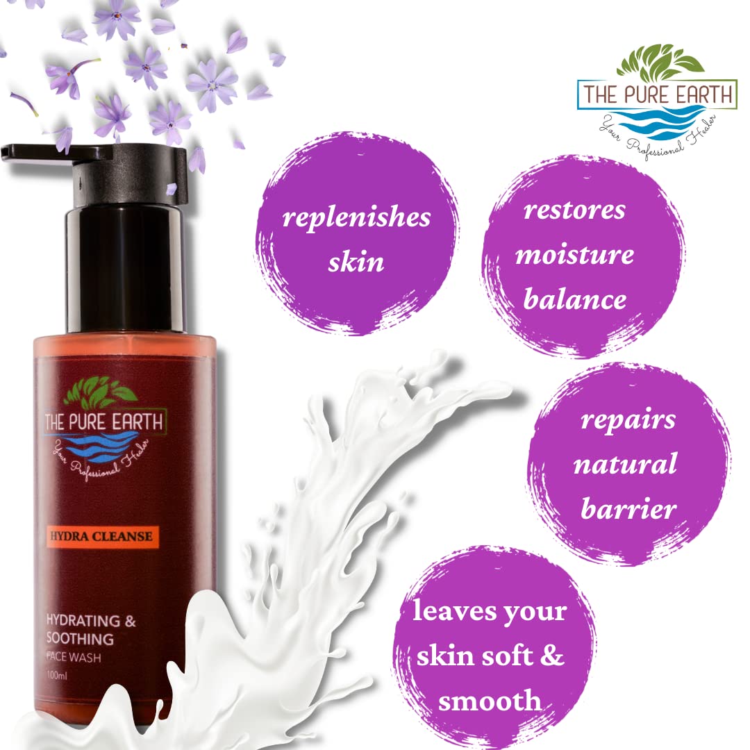 Pure Earth Anti-Aging Skincare Set - Deep Cleansing Face Wash & Organic Serum for Men & Women | Daily Hydration & Wrinkle Reduction for Glowing Skin | Perfect for Morning & Night Routine