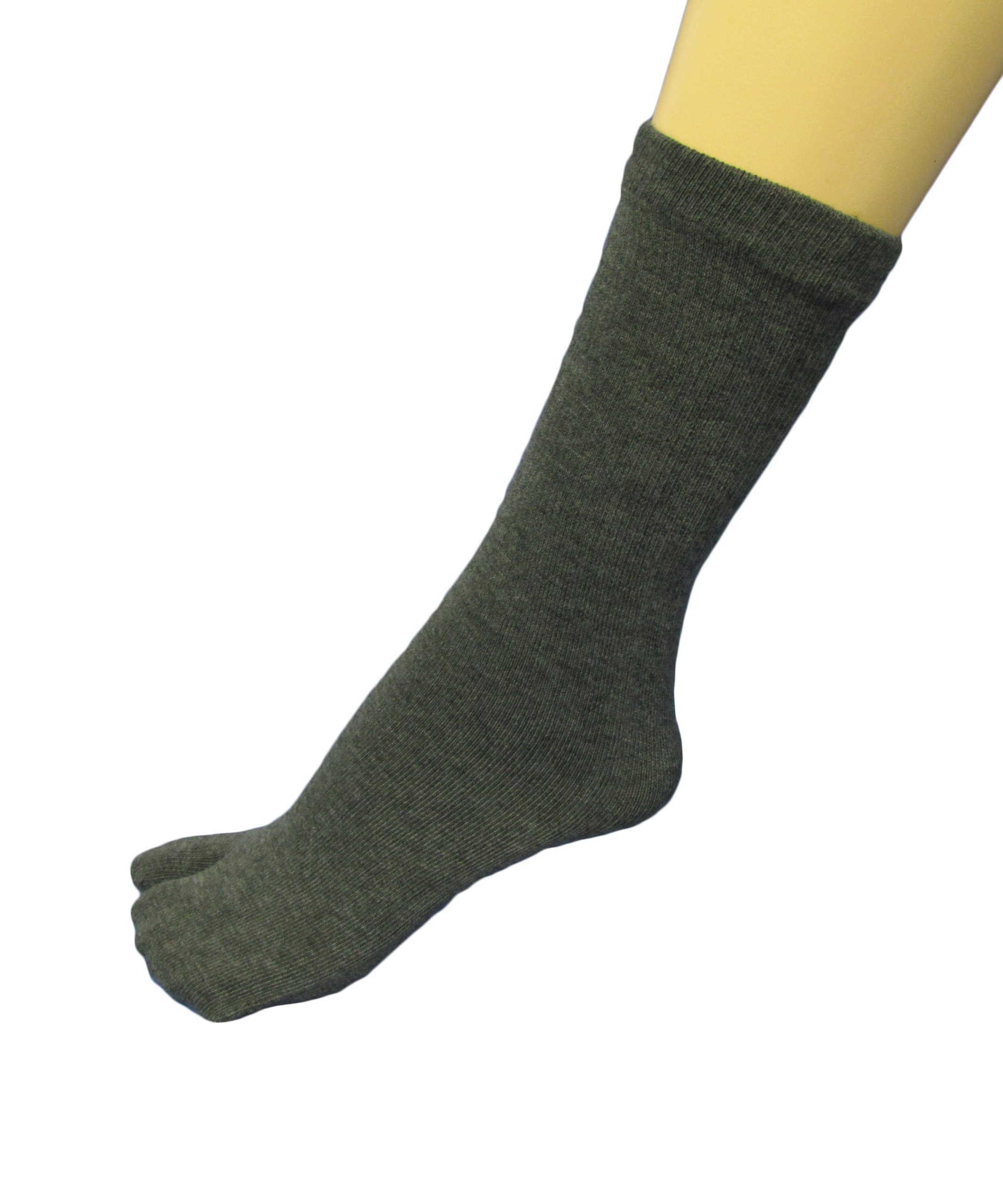 COUVER Men's Split Toe Flip Flop Socks - Quarter to Mid Calf Tabi Socks for Yoga, Martial Arts & Japanese Culture Enthusiasts