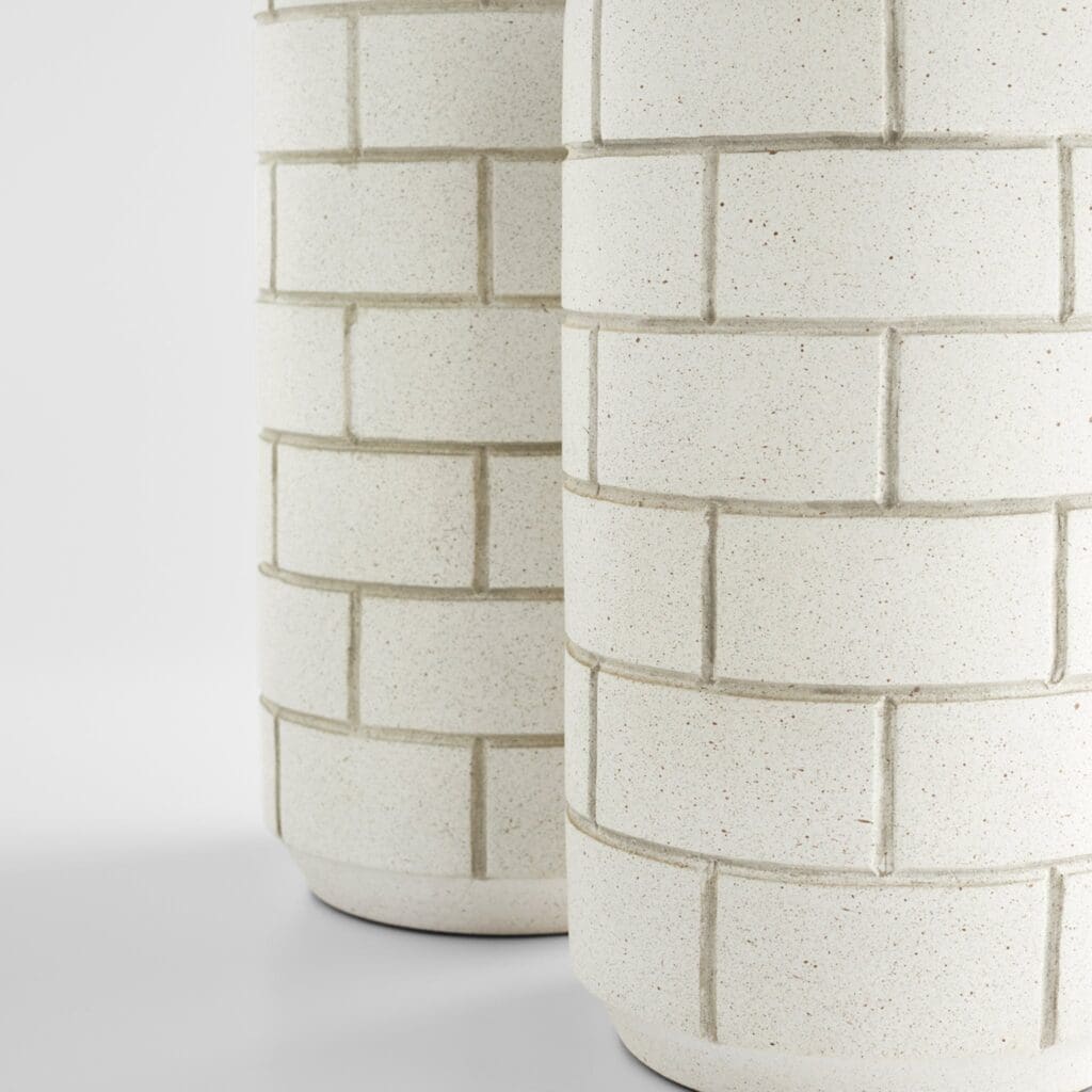 Cyan Design 11554 Large White Speckled Mason Vase - Perfect for Farmhouse Decor, Wedding Centerpieces & Rustic Home Accents