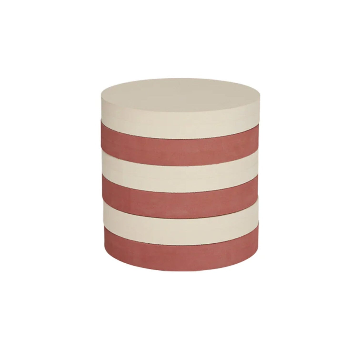 OYOY Iro Foam Stacking Stool - Vanilla & Nutmeg Color - Lightweight Modern Stool for Kids Room, Nursery, or Outdoor Play Area