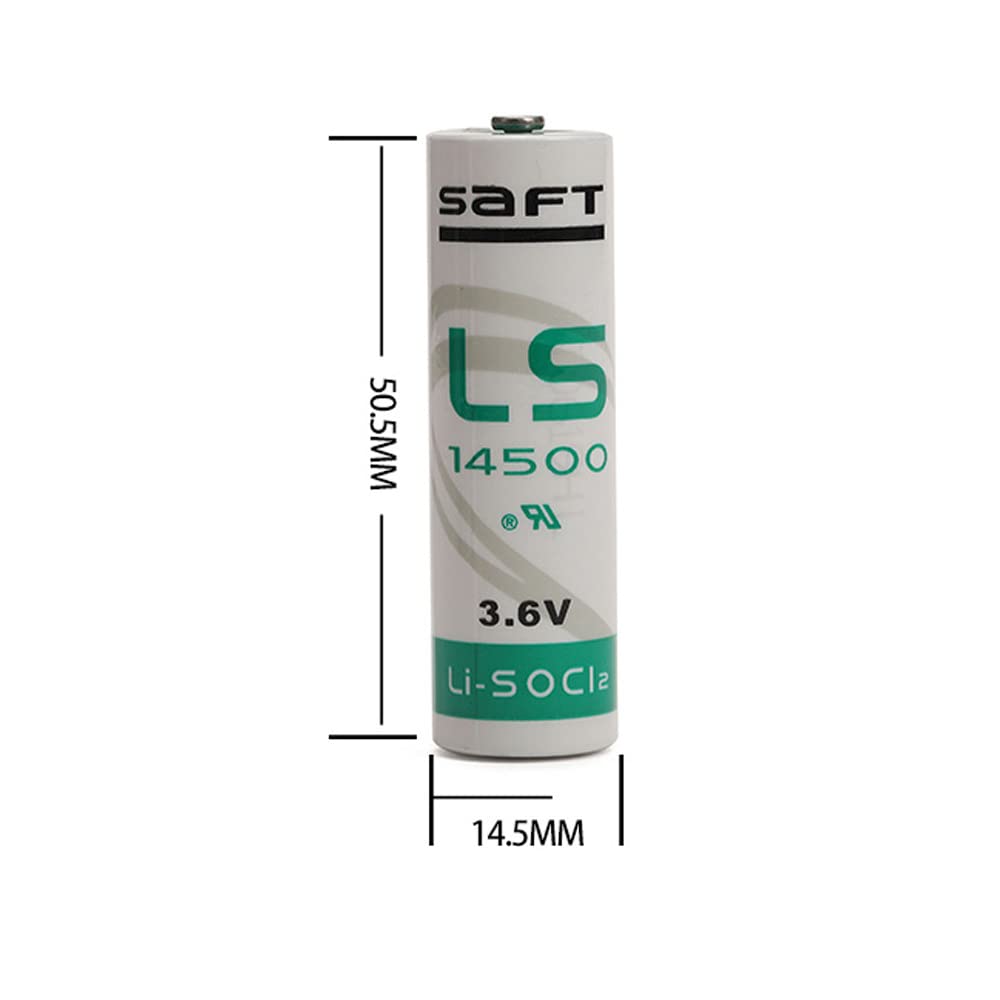 RUNAAJA (15-Pack) LS14500 3.6V 2600mAh AA PLC Lithium Rechargeable Batteries with Plug - High Capacity Backup Power for Industrial Equipment, Security Systems & Emergency Lighting