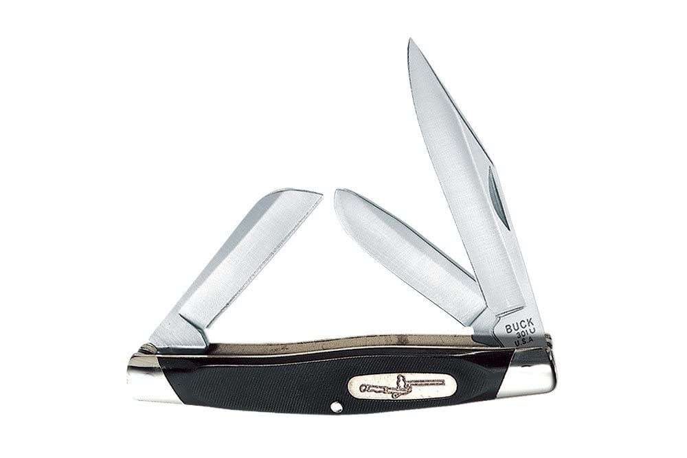 Buck Knives 301 Stockman Folding Pocket Knife - 3 Blades for Hunting, Camping & Outdoor Adventures | Durable Stainless Steel & Wood Handle