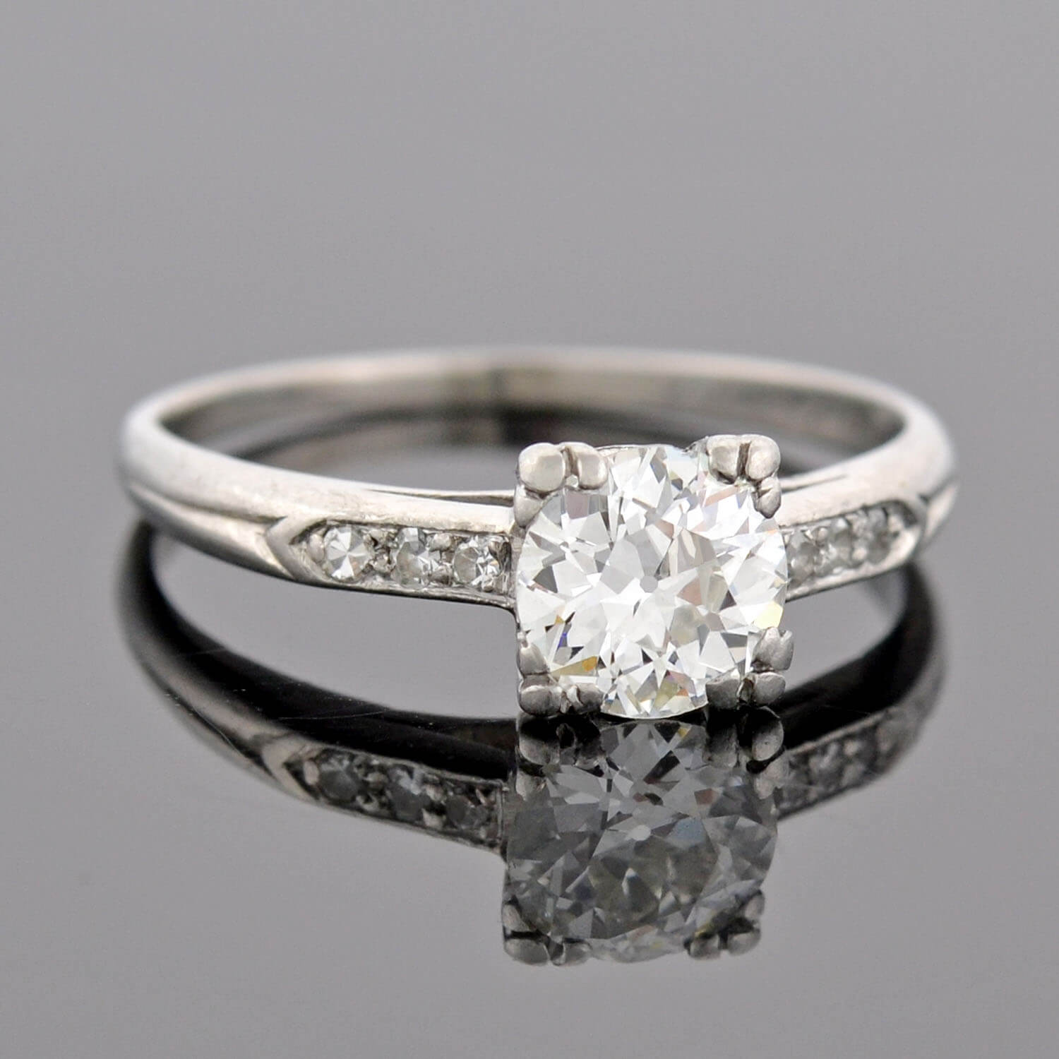 Vintage Style Platinum Diamond Engagement Ring 0.68ct - Elegant Wedding Band for Proposals, Anniversaries & Special Occasions
