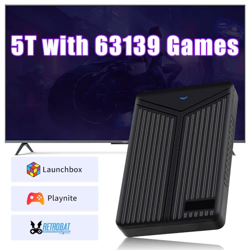 Retro Game Console 5TB HDD with 63,000+ Built-in Games, Emulator Console Compatible with 70+ Game Systems, Plug & Play Video Game Console for Windows OS – Perfect for Home Entertainment, Gaming Parties & Nostalgic Play